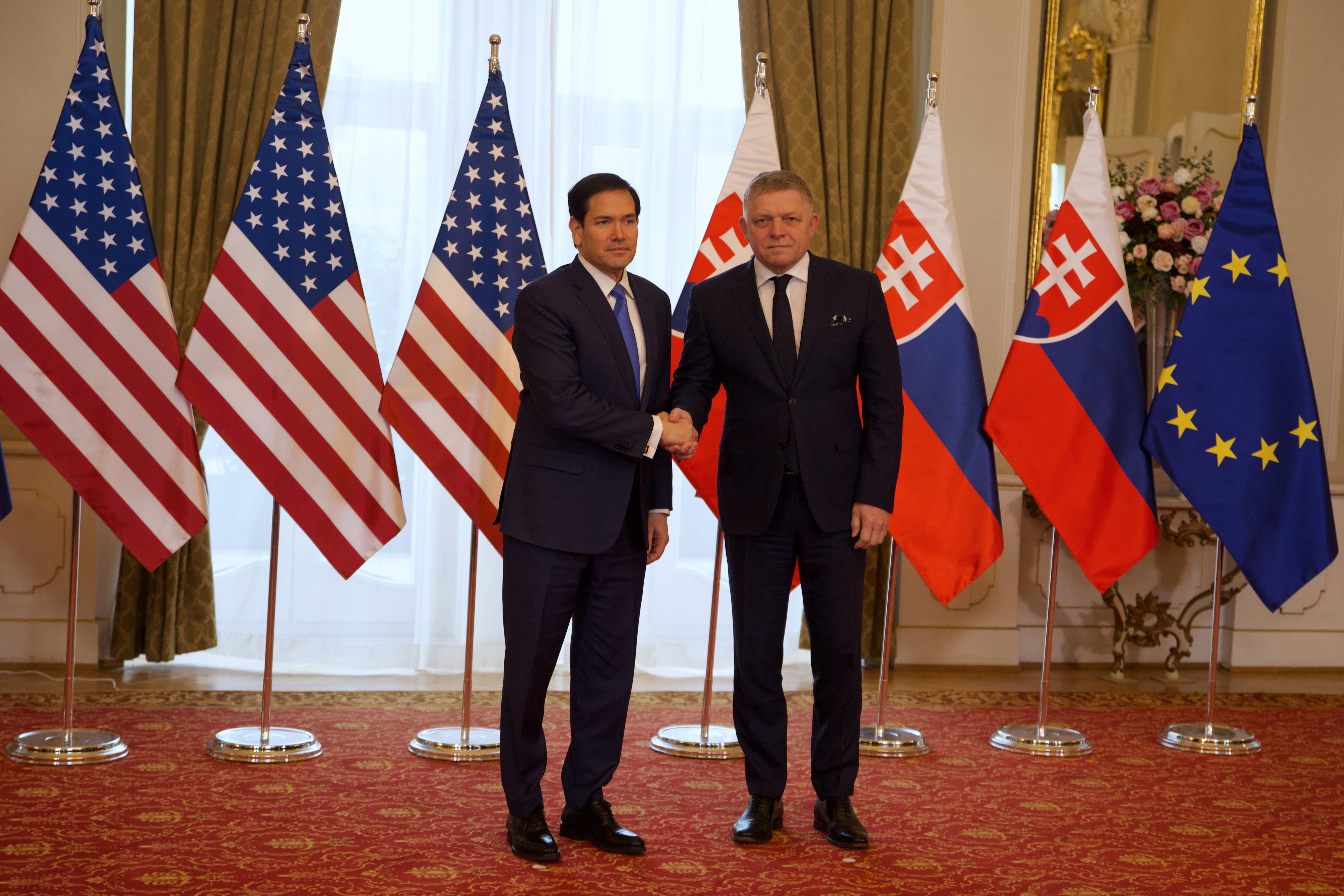 U.S. Secretary Of State Marco Rubio Meets Slovakian PM Robert Fico