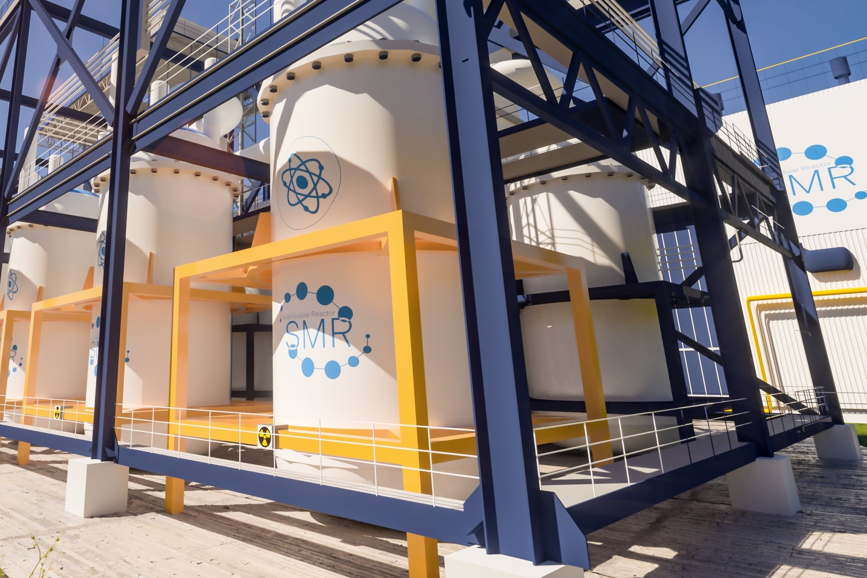 Concept,Of,A,Smr,Small,Modular,Nuclear,Reactor,Power,Plant