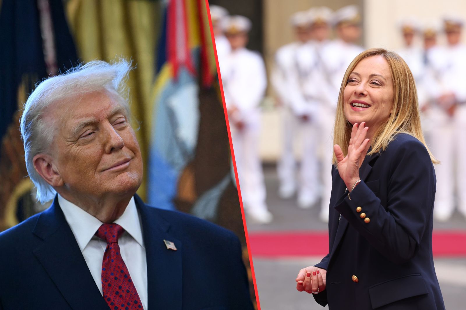 Donald Trump i Giorgia Meloni