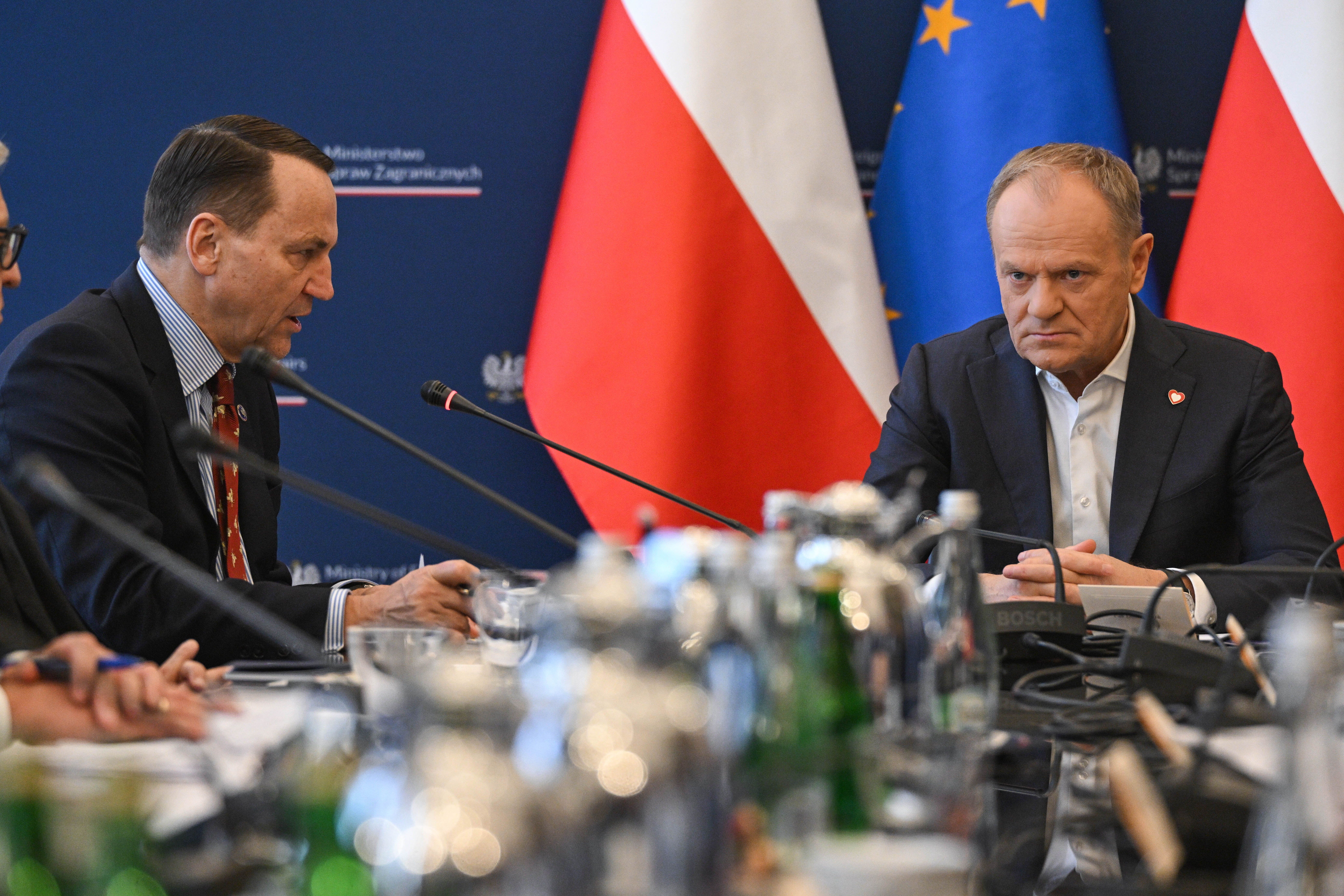 Donald Tusk oraz Radosław Sikorski
