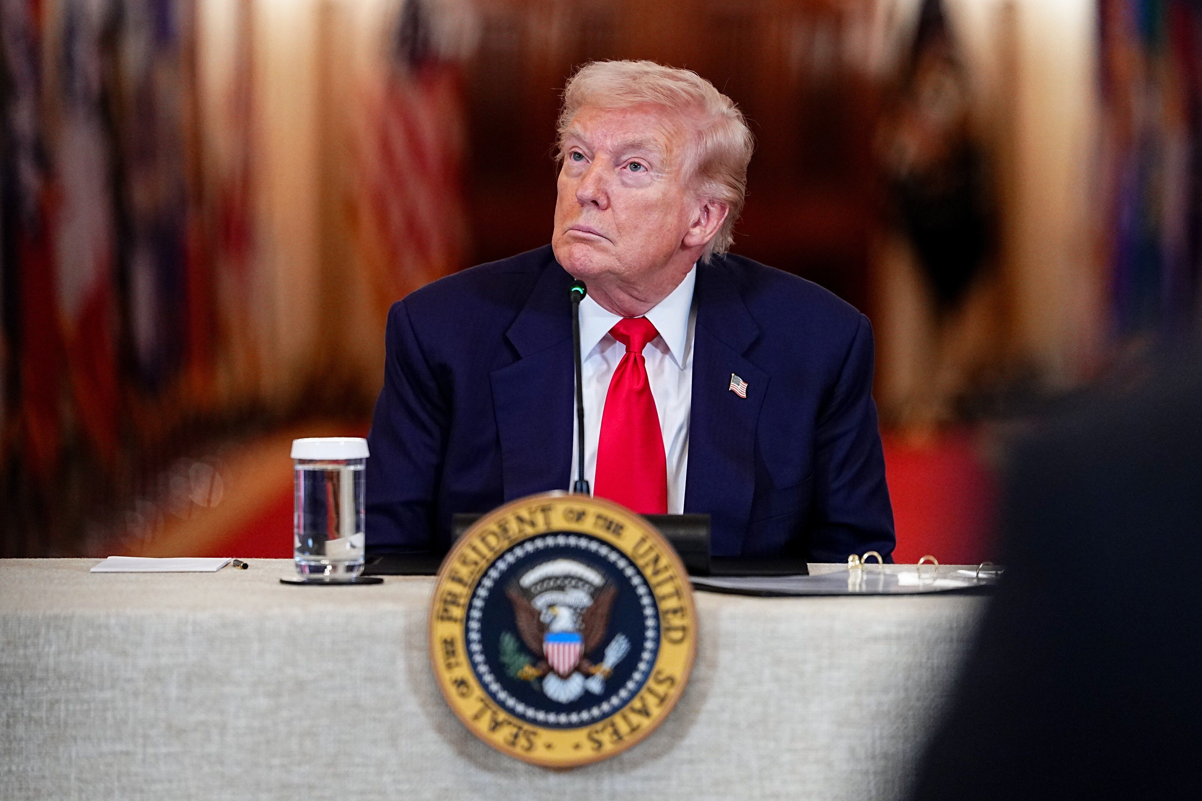 Prezydent USA Donald Trump w Białym Domu.