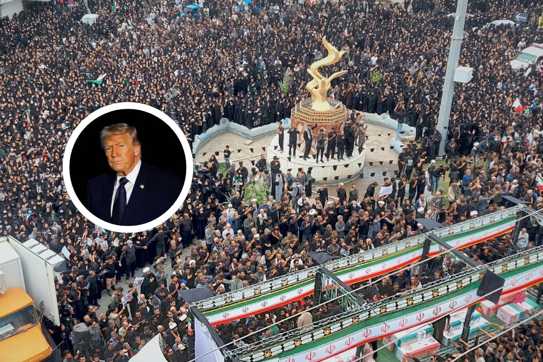 Donald Trump i pogrzeb w Minab.