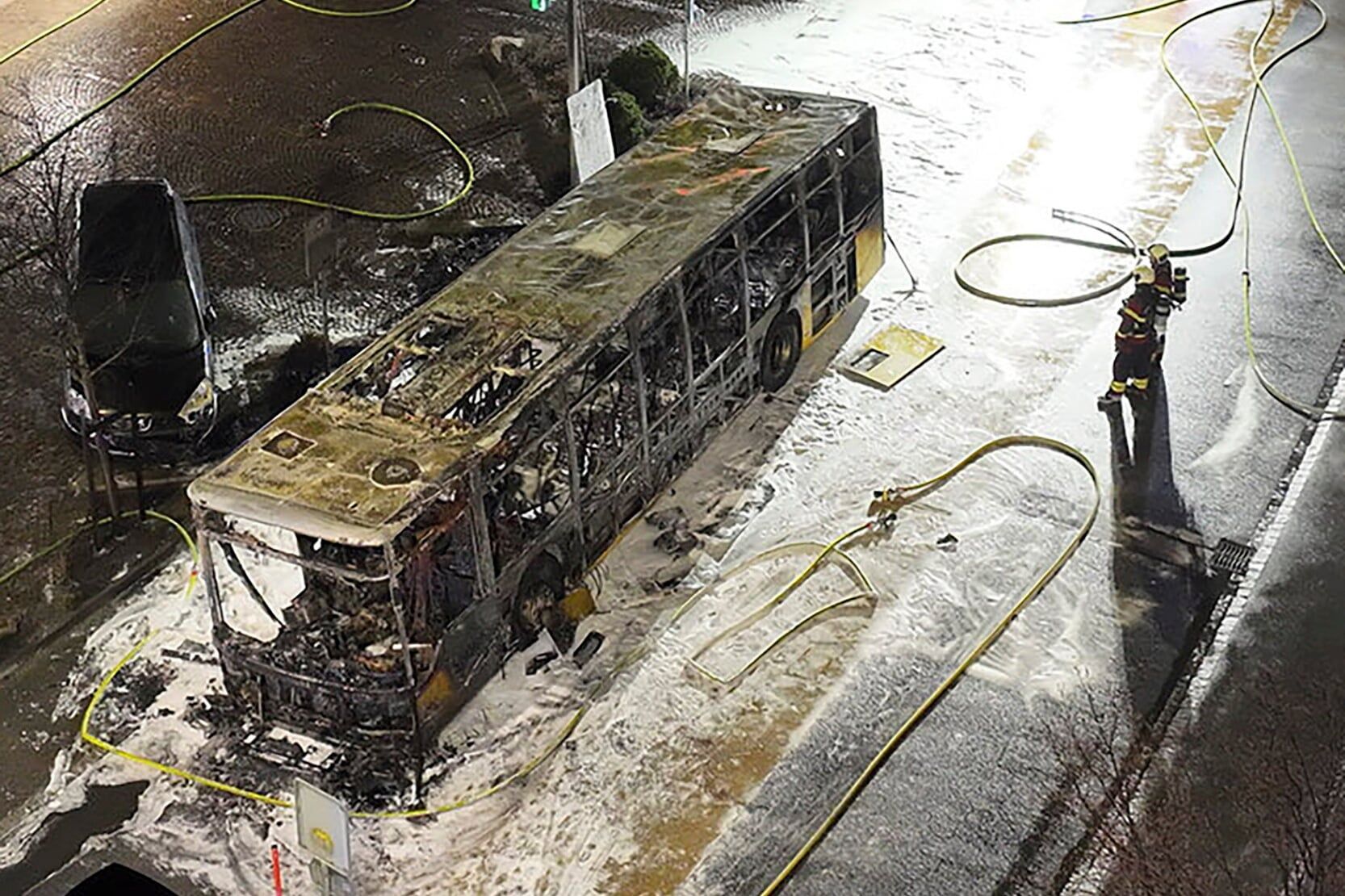 Postal bus catches fire in Switzerland, several killed and injured