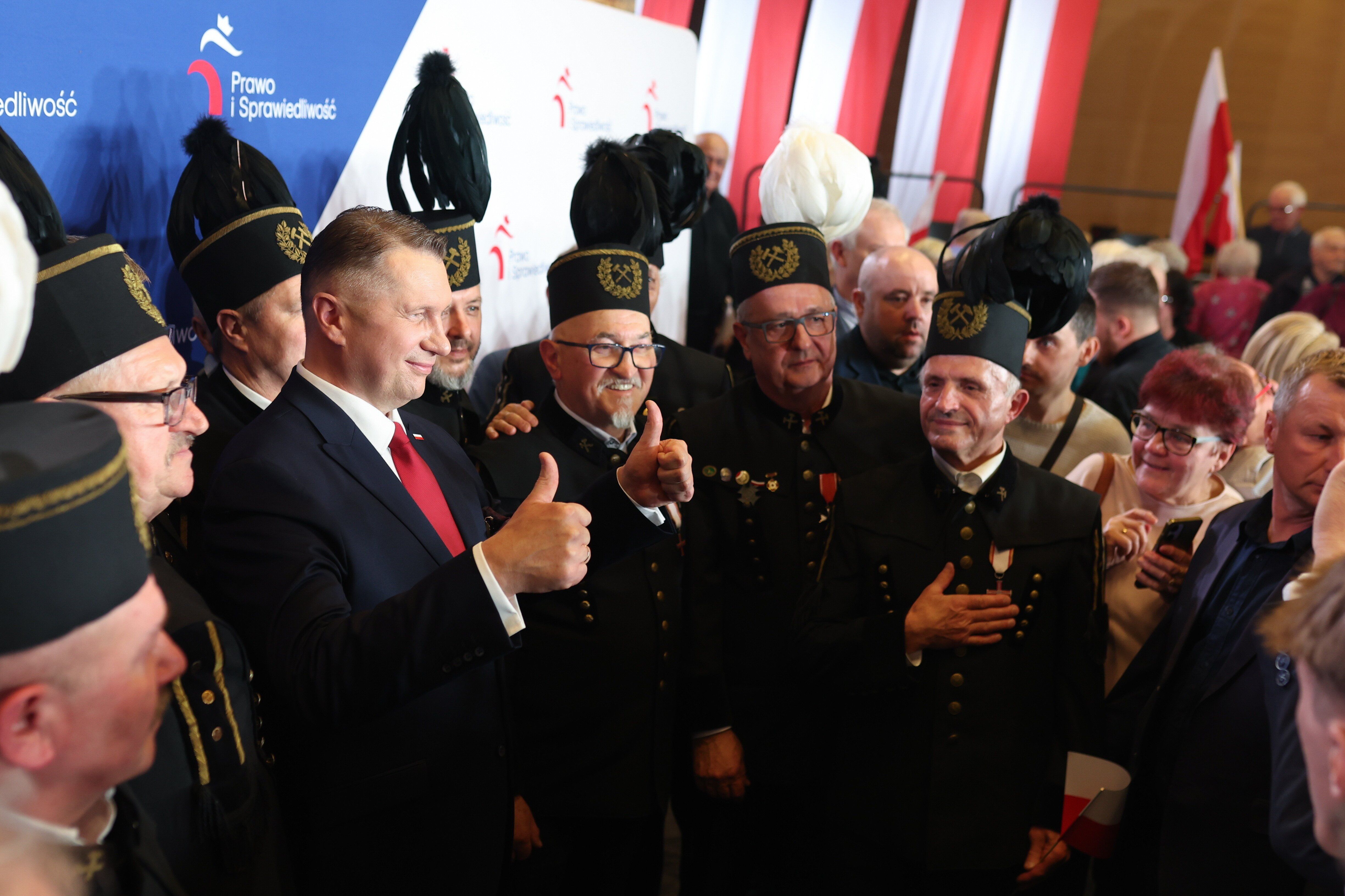 Katowice, 18.03.2026. Wiceprezes Prawa i Sprawiedliwości Przemysław Czarnek na spotkaniu z mieszkańcami miasta.