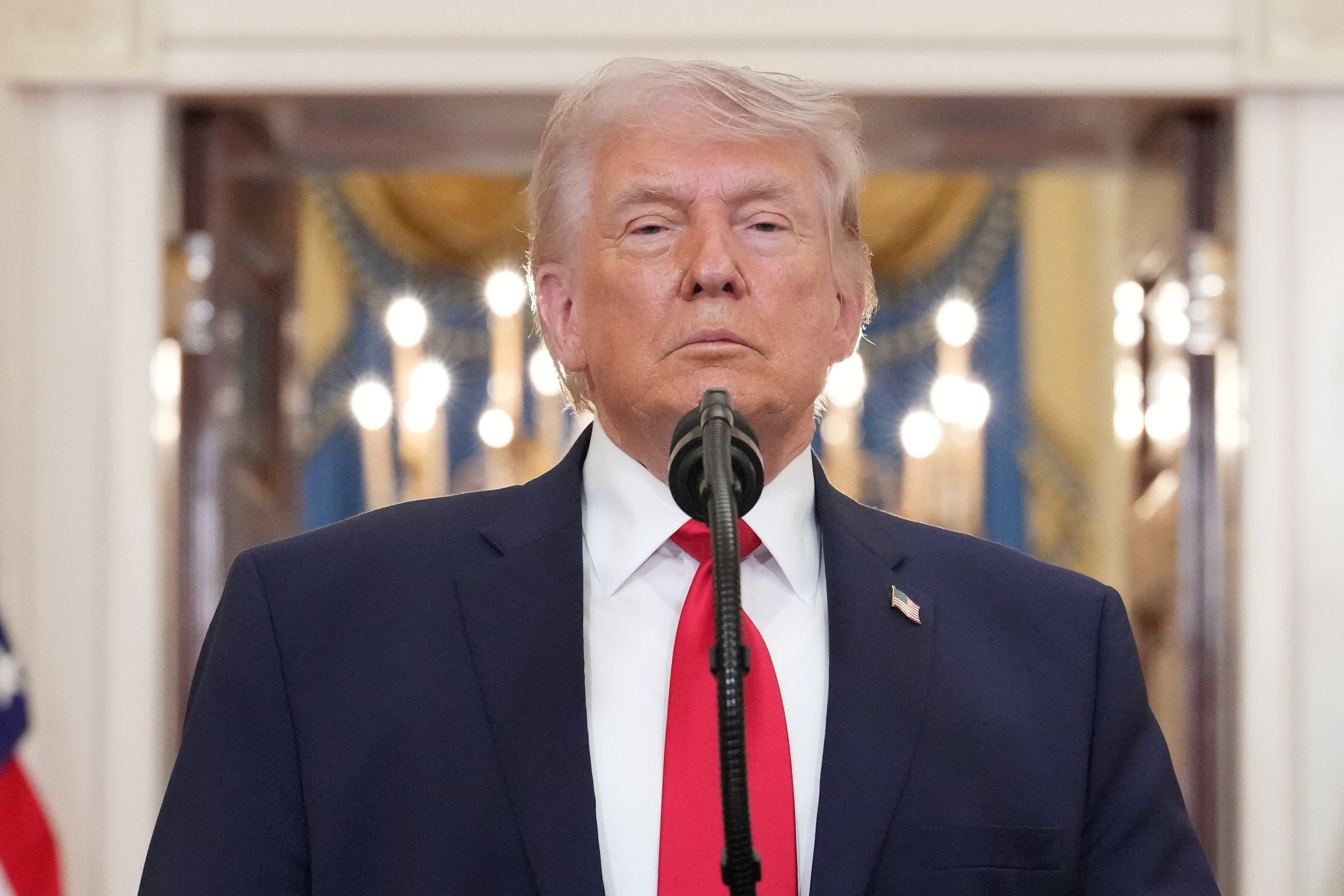US President Donald J. Trump delivers a nationwide address on Iran