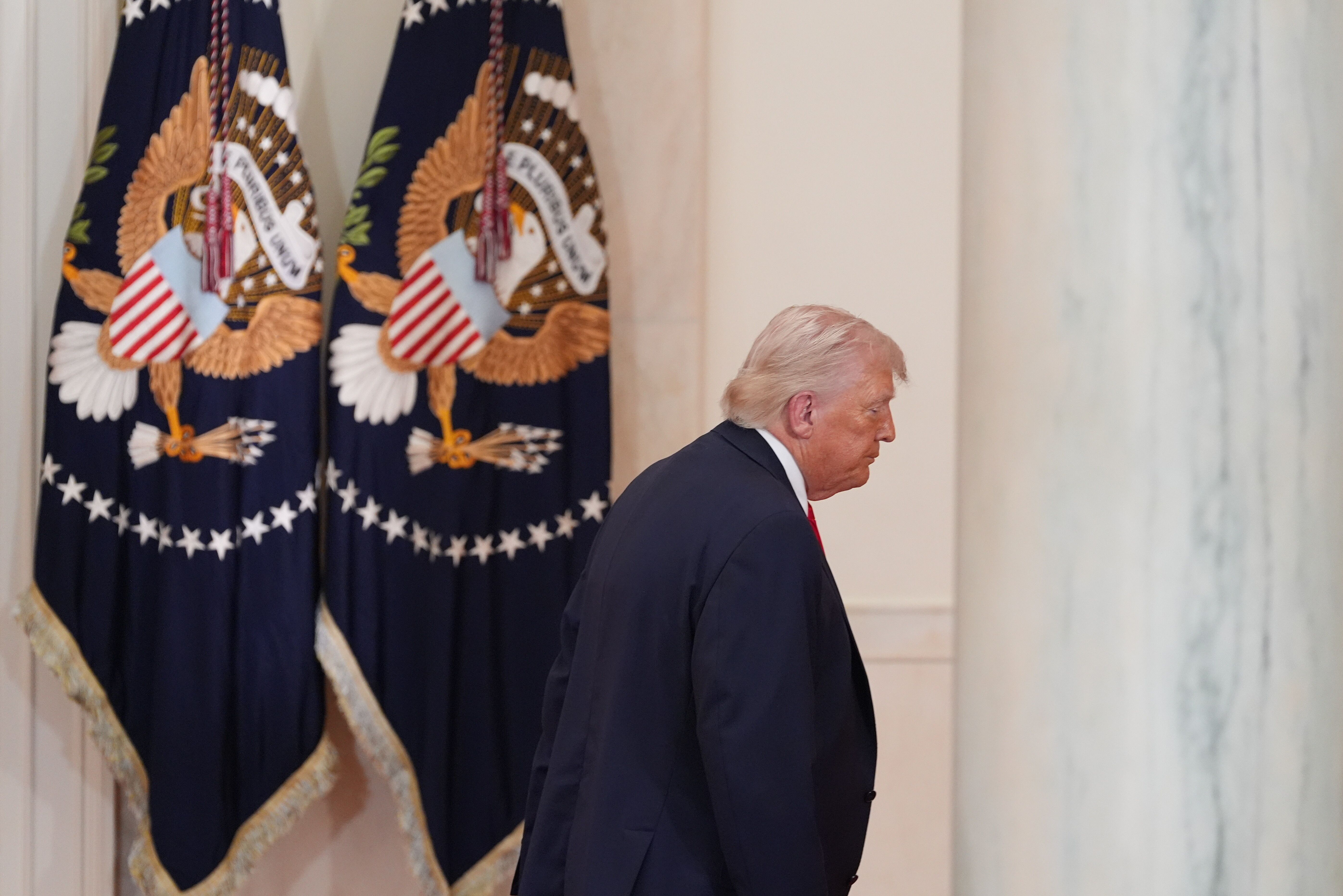 US President Donald J. Trump delivers a nationwide address on Iran