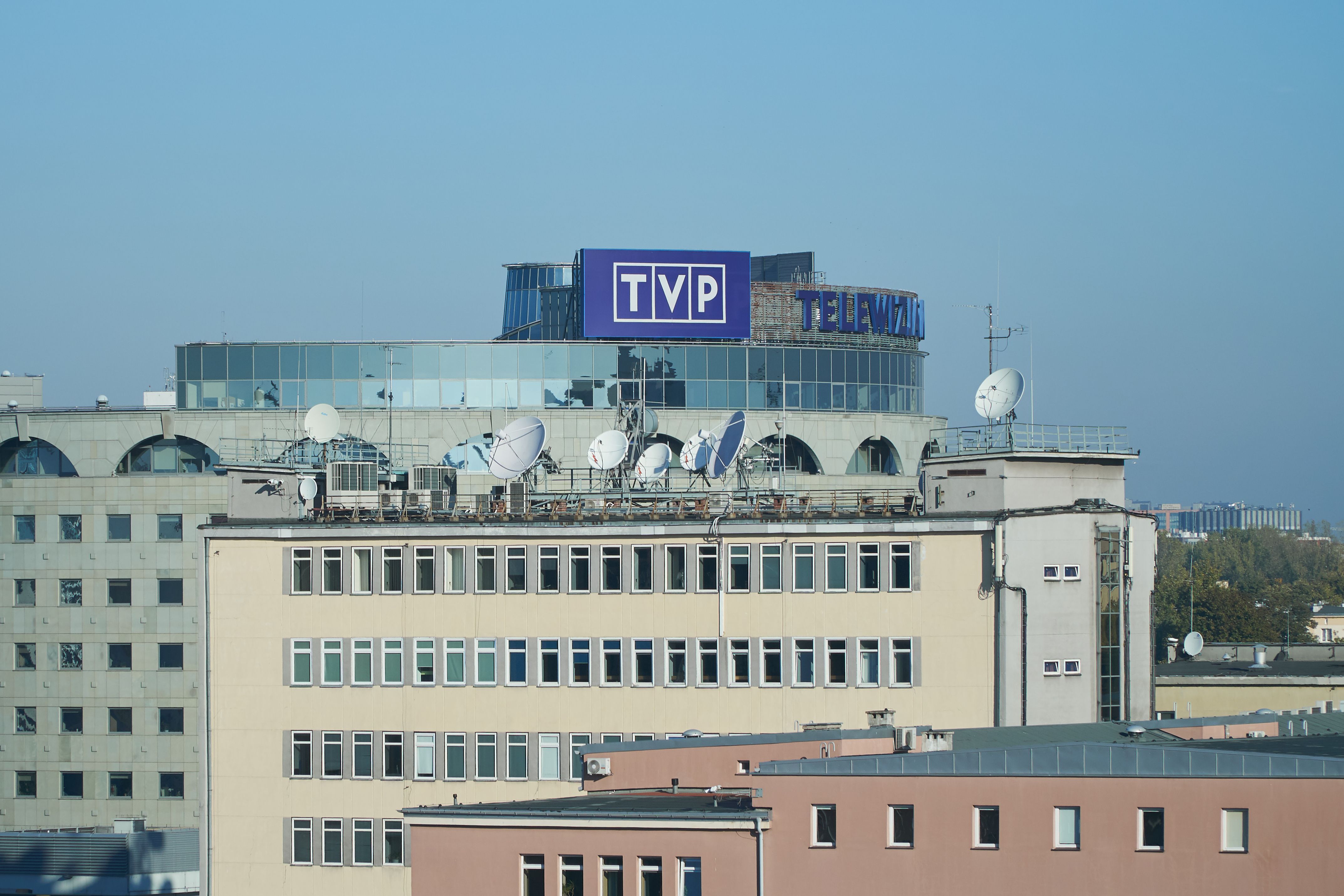 Warsaw,,Poland,-,10,06,2018:,Building,Of,Tvp,(telewizja
