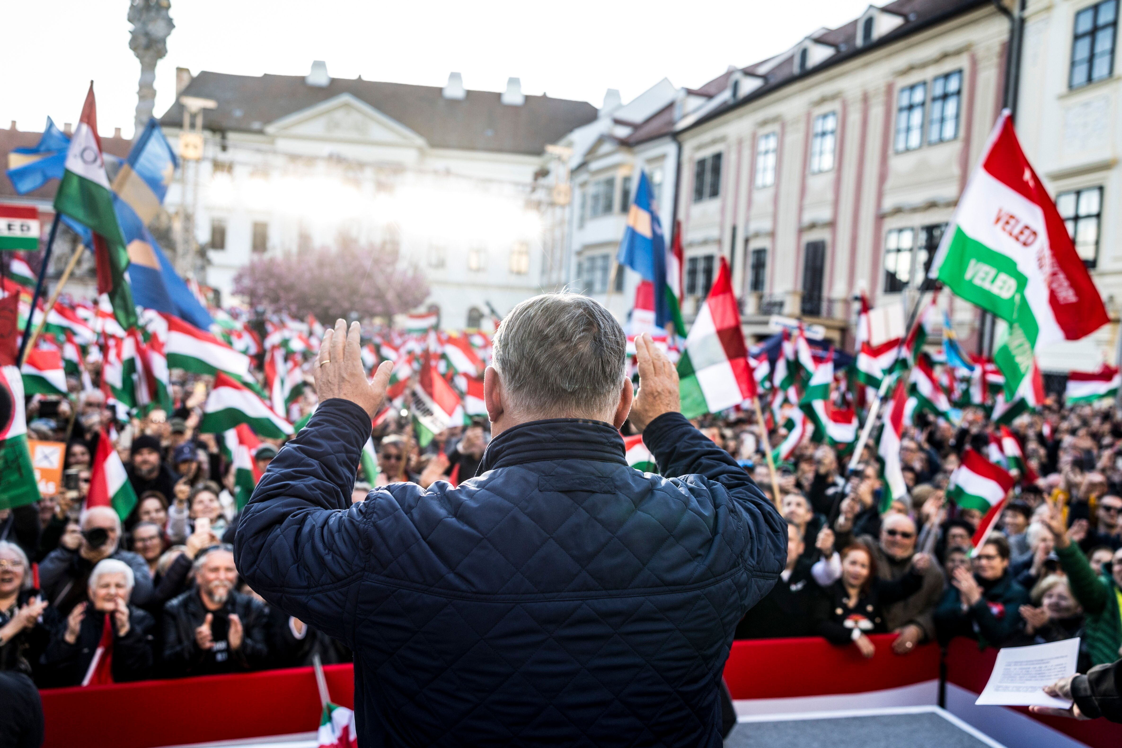 Hungarian Prime Minister Orban campaigns for upcoming elections