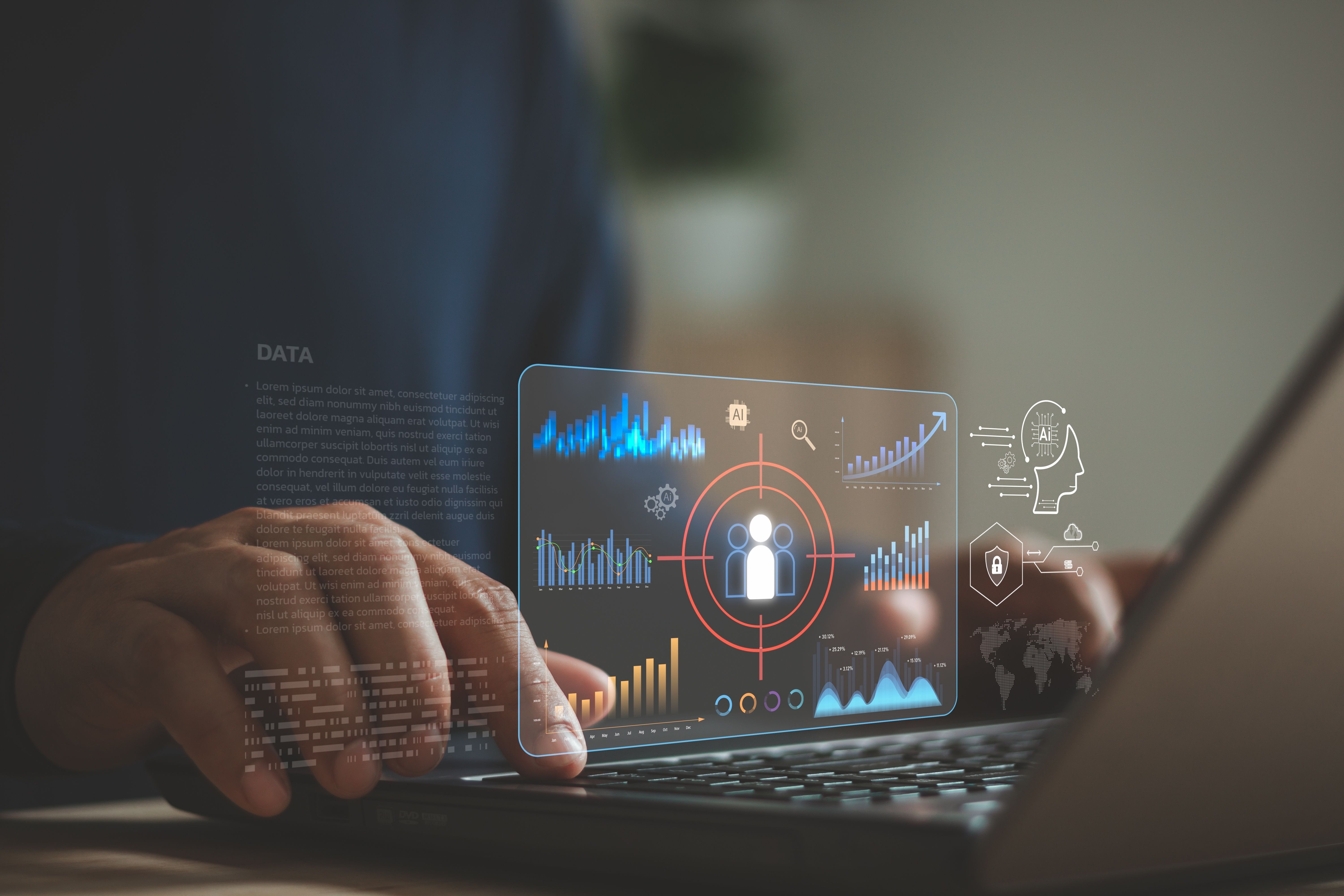 Target,Audience,Analytics,With,Artificial,Intelligence,Technology.,Concept,Of,Customer