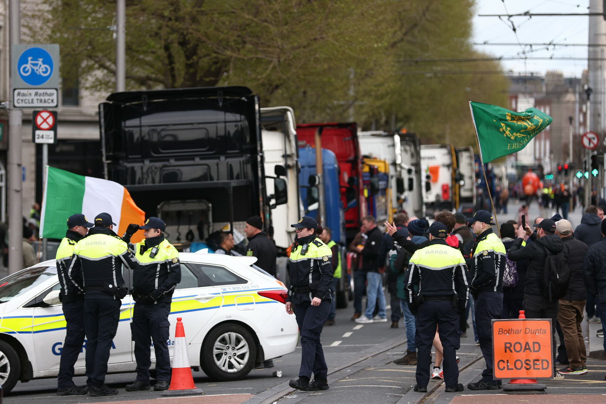 Protest w Irlandii.