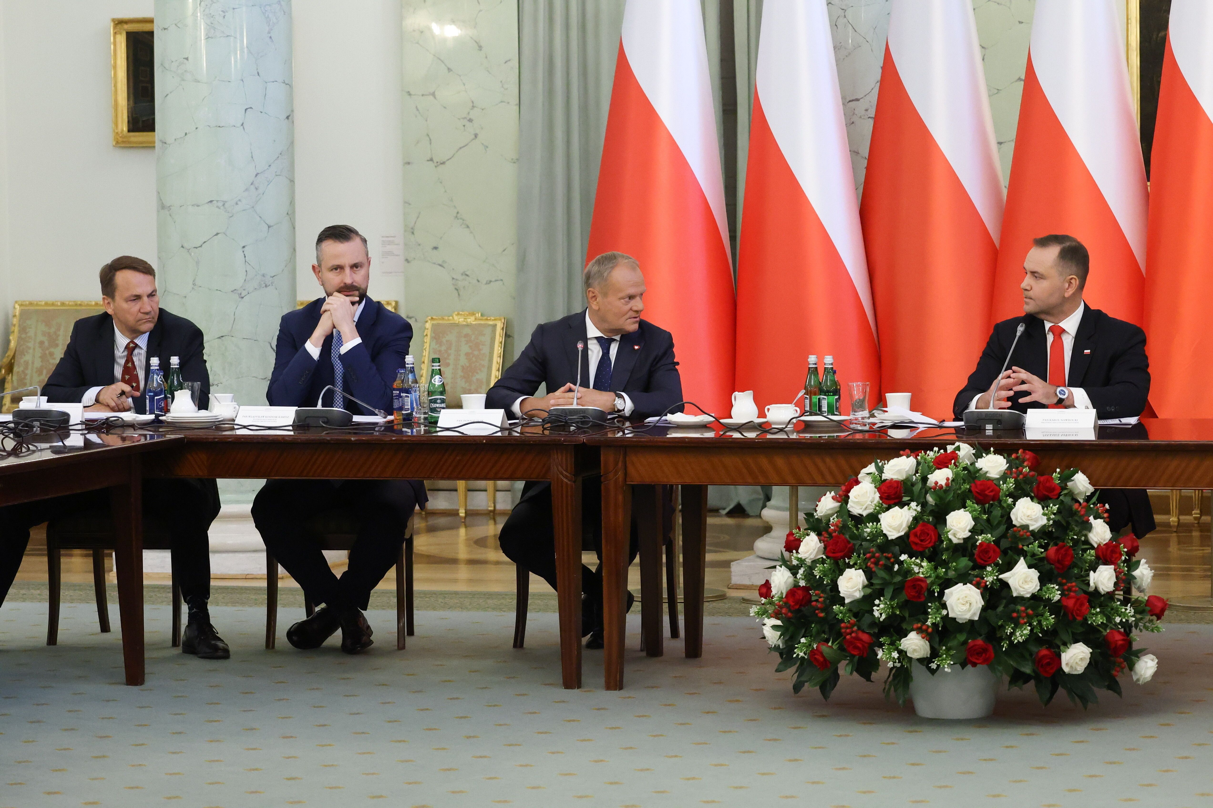 Karol Nawrocki, Donald Tusk, Władysław Kosiniak-Kamysz, Radosław Sikorski