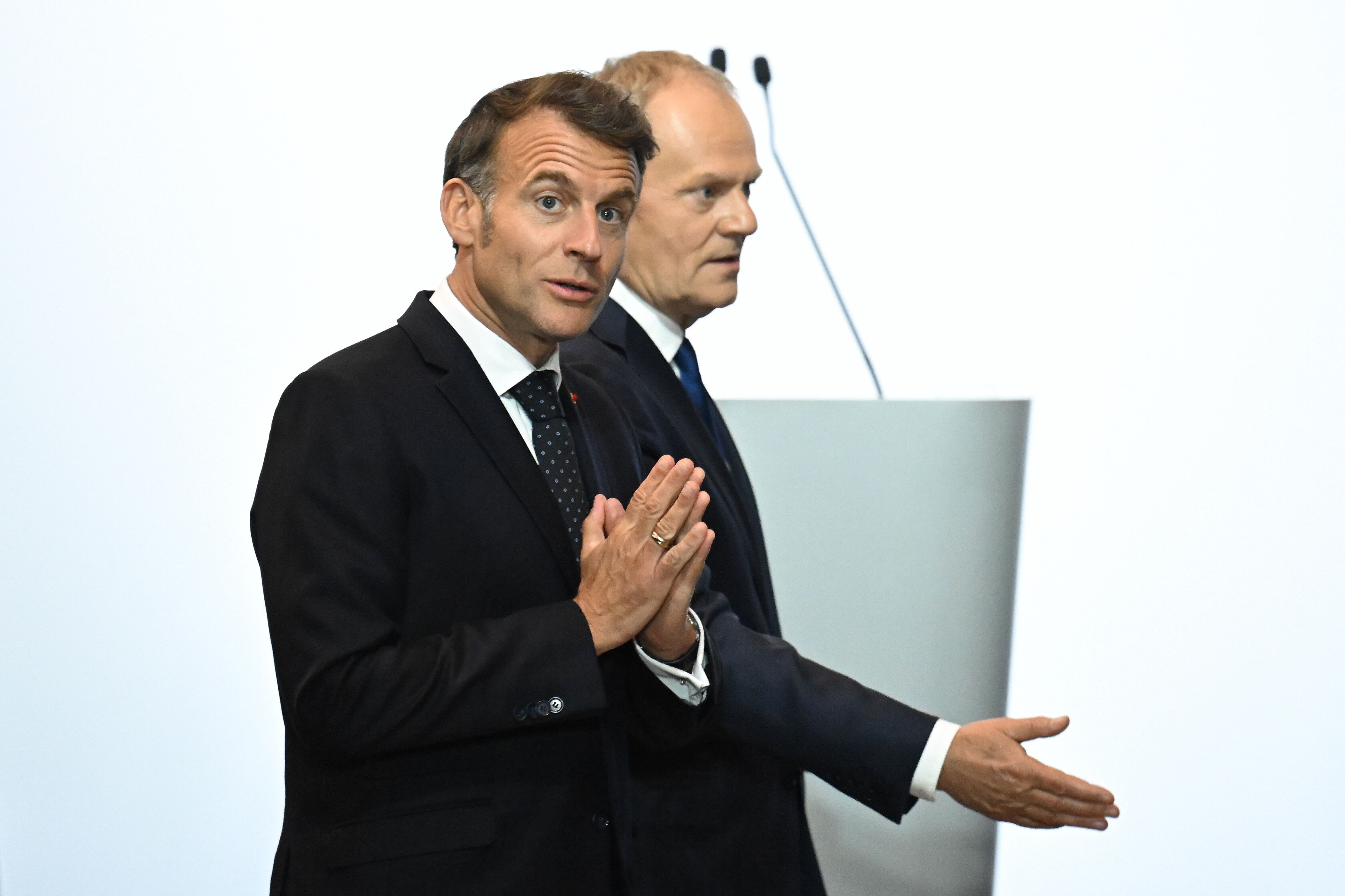Donald Tusk, Emmanuel Macron
