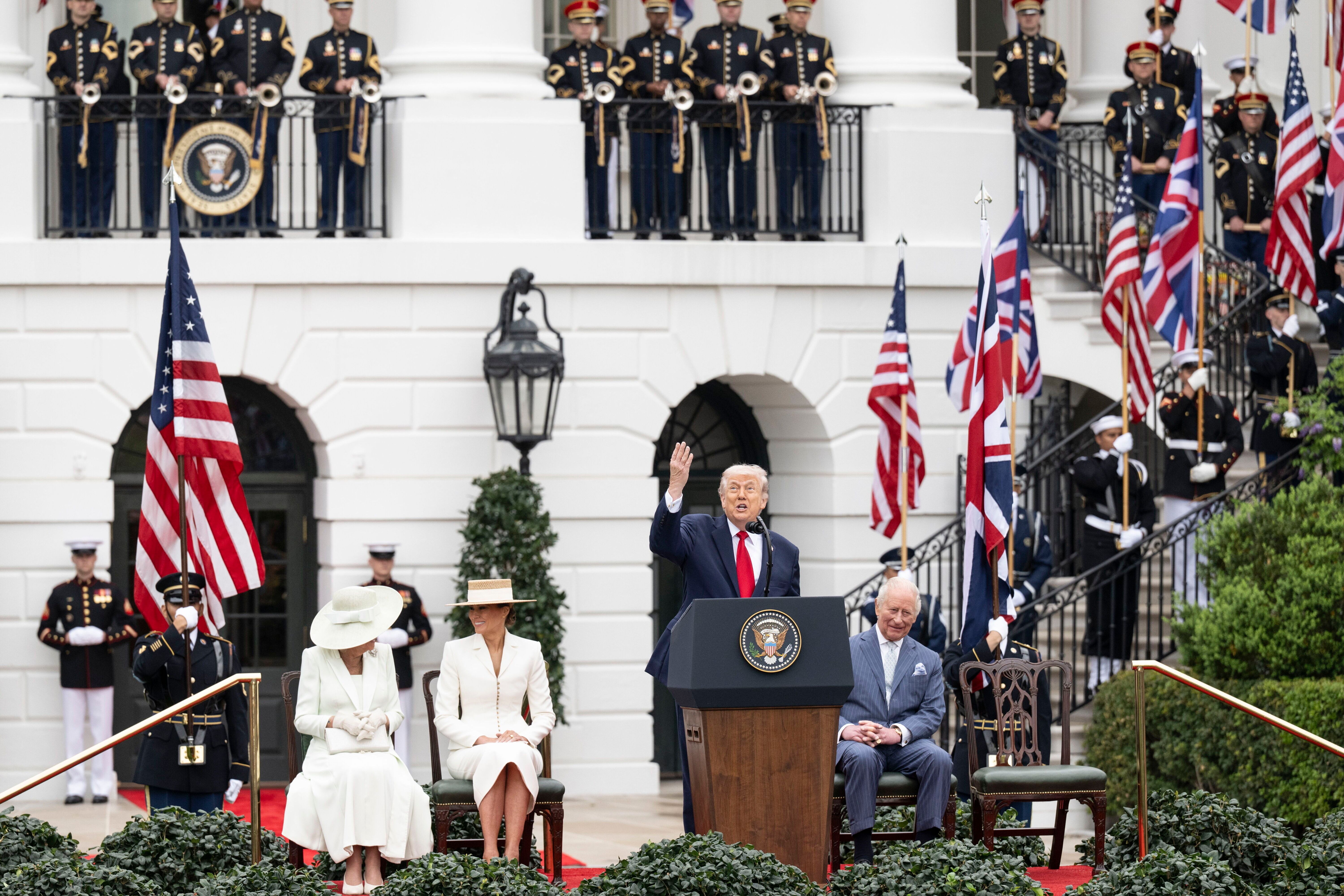 Królowa Camille, Melania Trump, Donald Trump, Karol III
