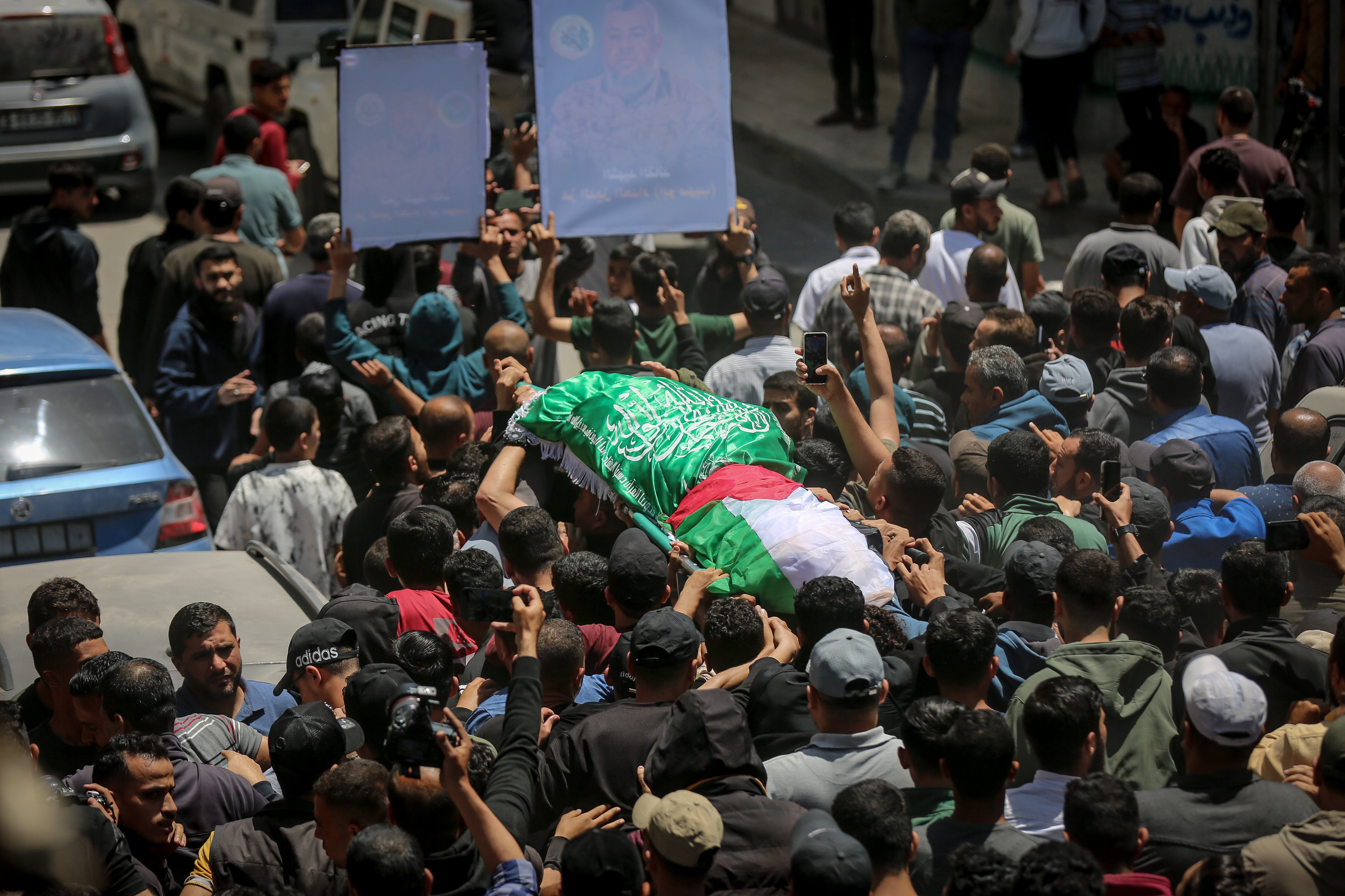 Funeral for top military commander of Hamas' armed wing in Gaza