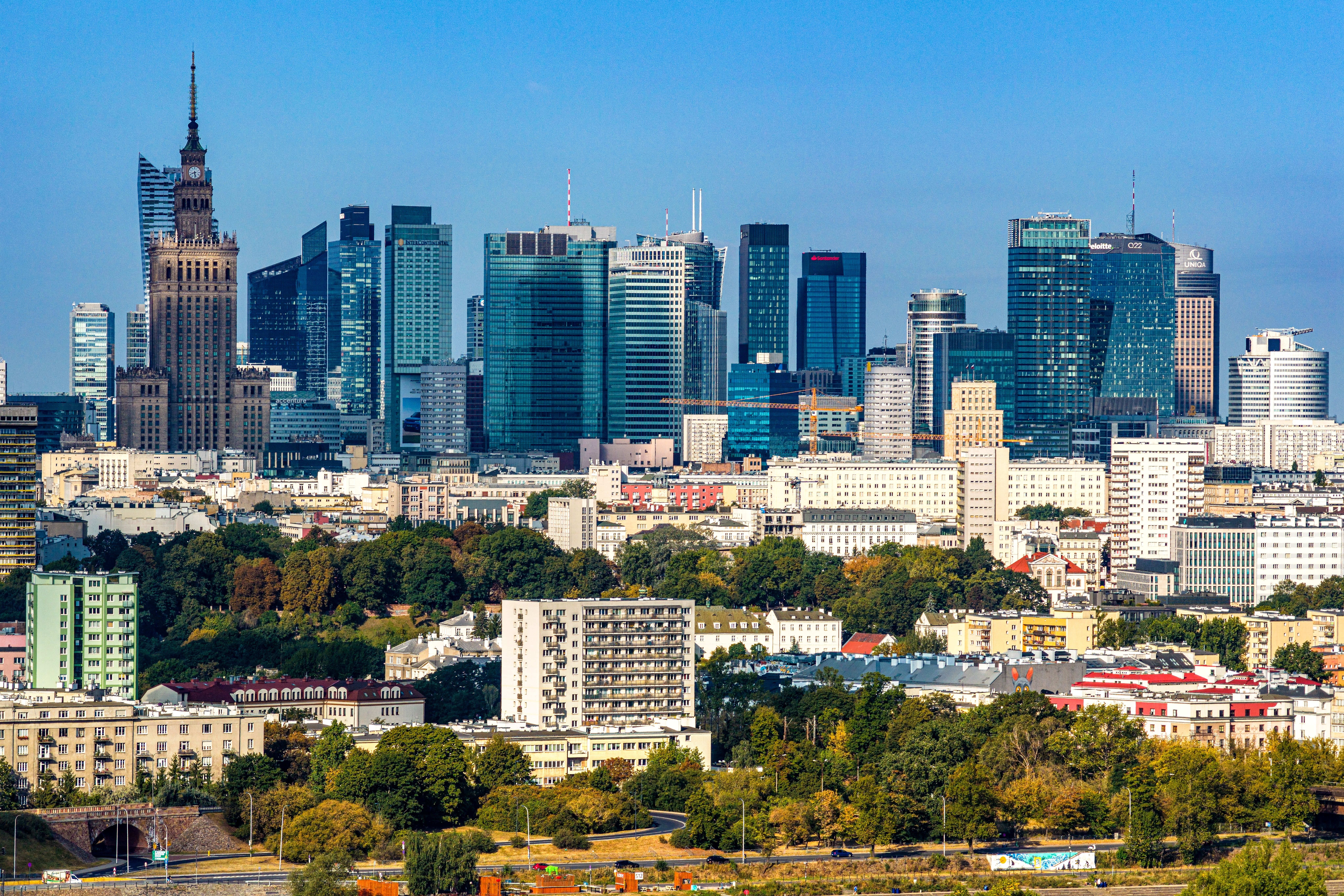 Warsaw,,Poland,–,August,17,,2025:,Aerial,Panoramic,View,Of