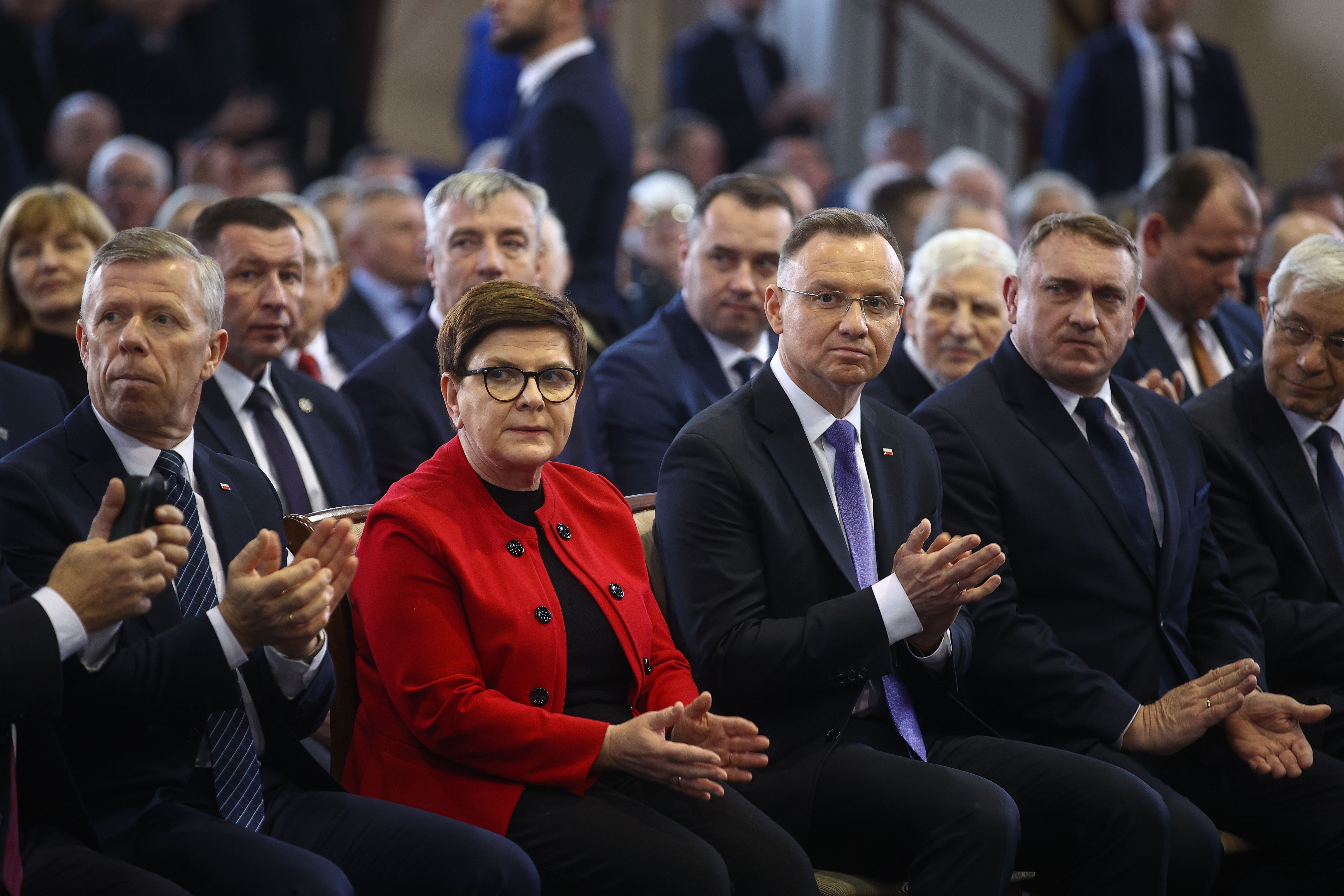 Andrzej Duda, Beata Szydło, Piotr Ćwik