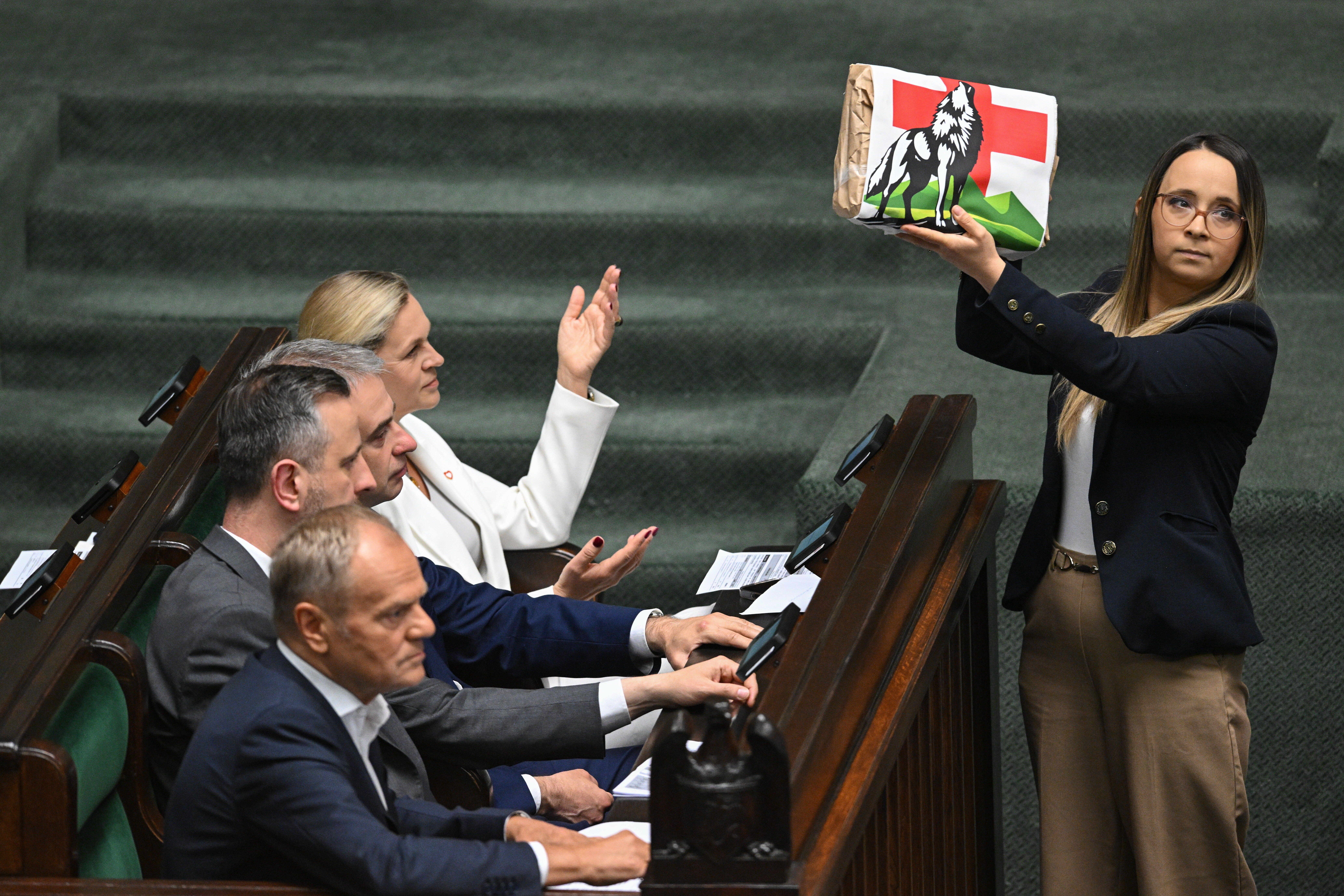 Donald Tusk i Marcelina Zawisza