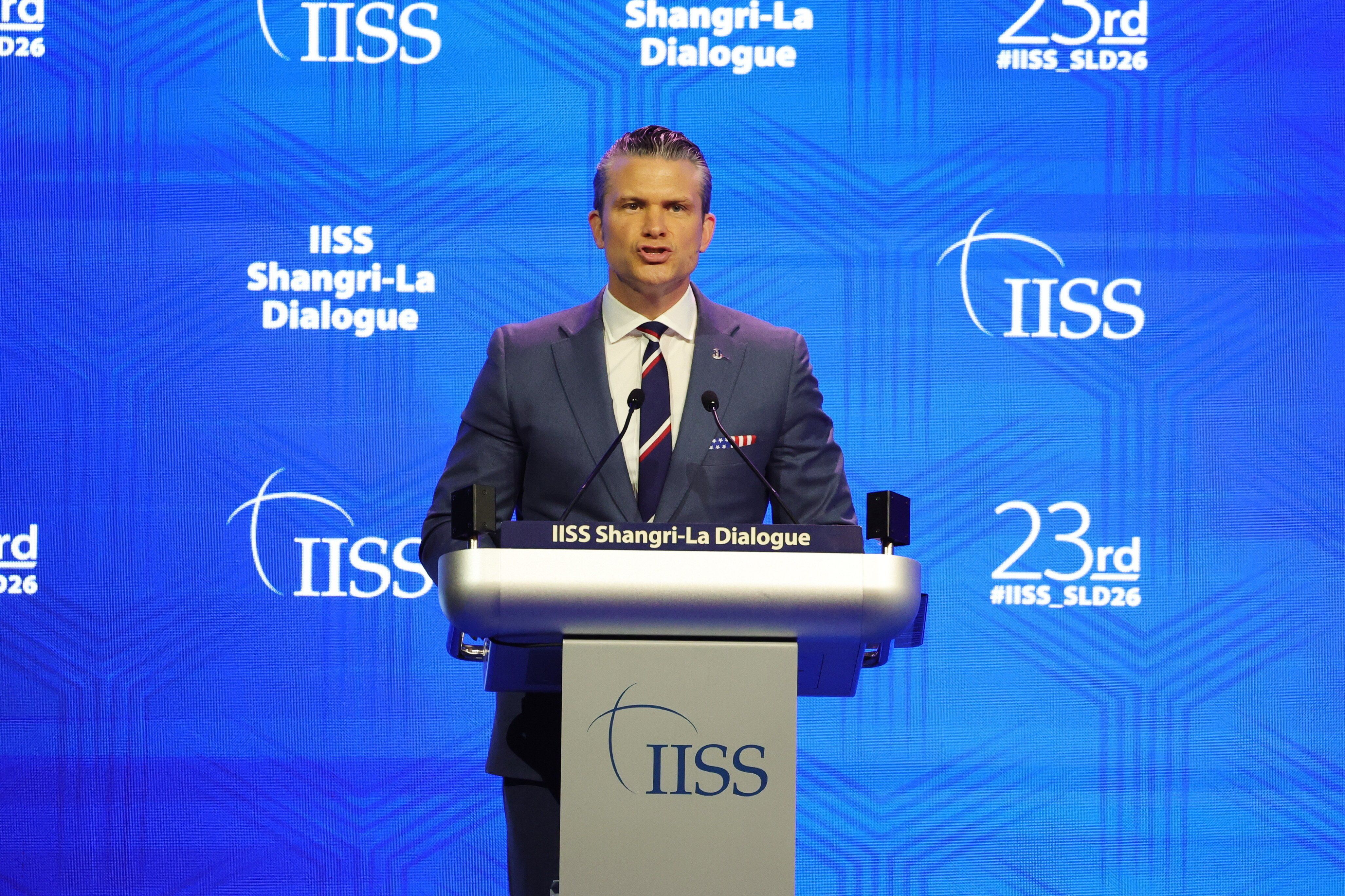 Pete Hegseth w Singapurze.