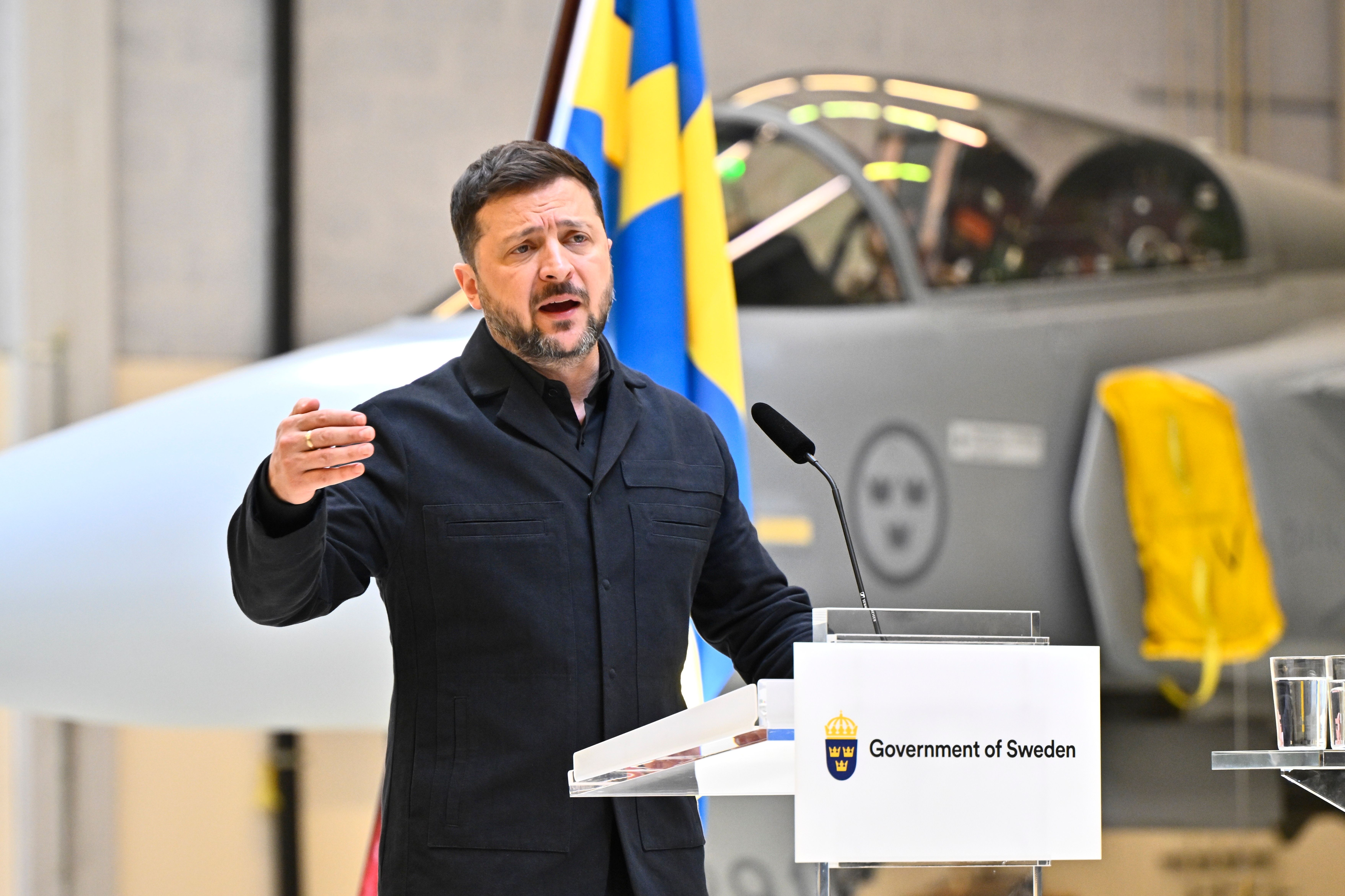 Ukrainian President Volodymyr Zelensky visits Sweden