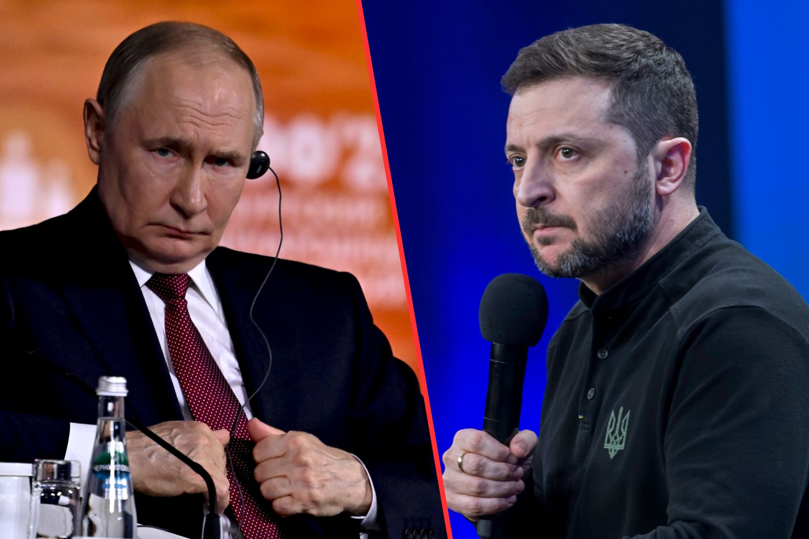 Władimir Putin, Wołodymyr Zełenski.