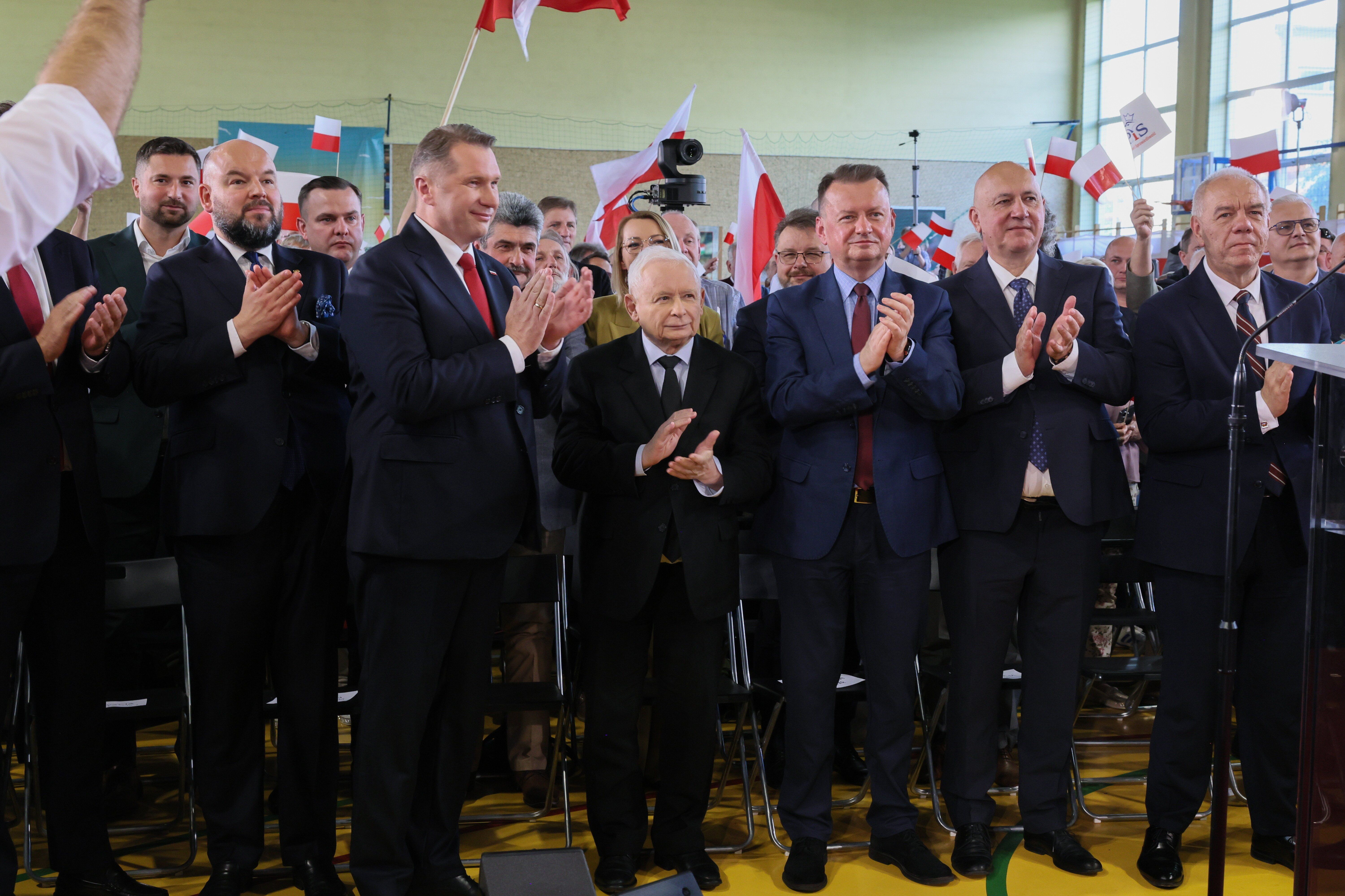 Jarosław Kaczyński, Przemysław Czarnek, Mariusz Błaszczak, Joachim Brudziński, Jan Dziedziczak, Jacek Sasin.