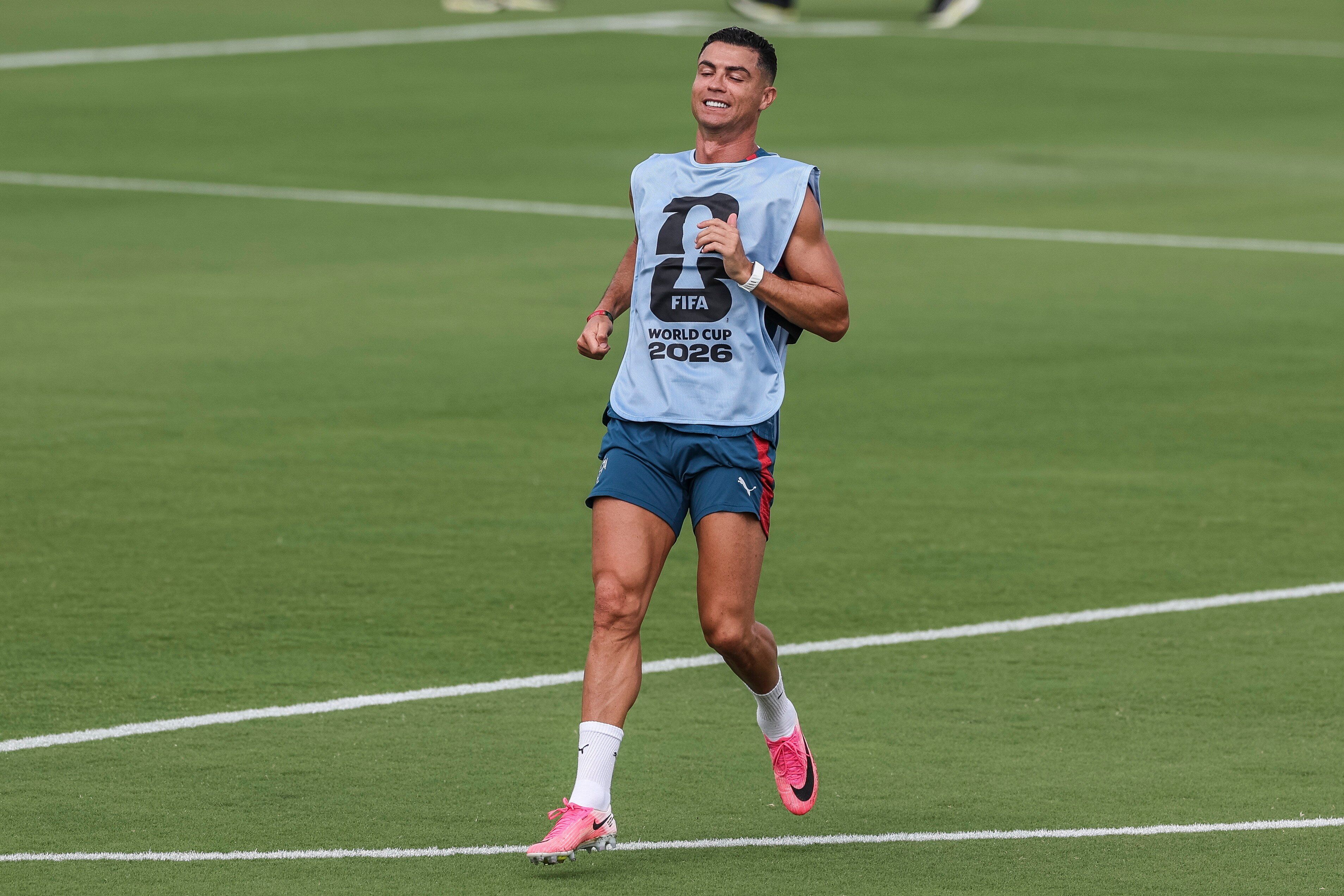 Cristiano Ronaldo podczas treningu