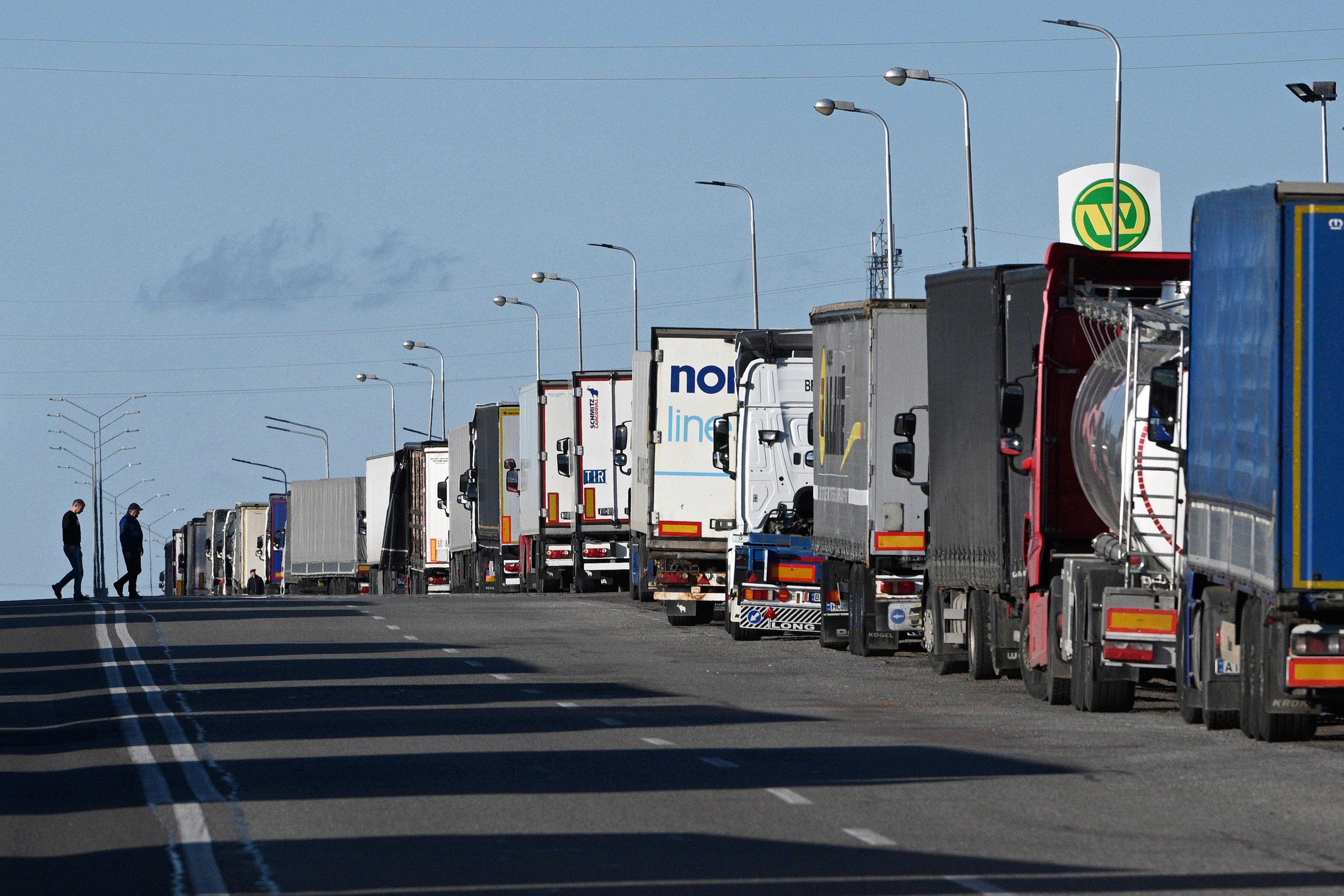 Lviv,Region,,Ukraine,-,November,9,,2023:,A,Trucks,Stay