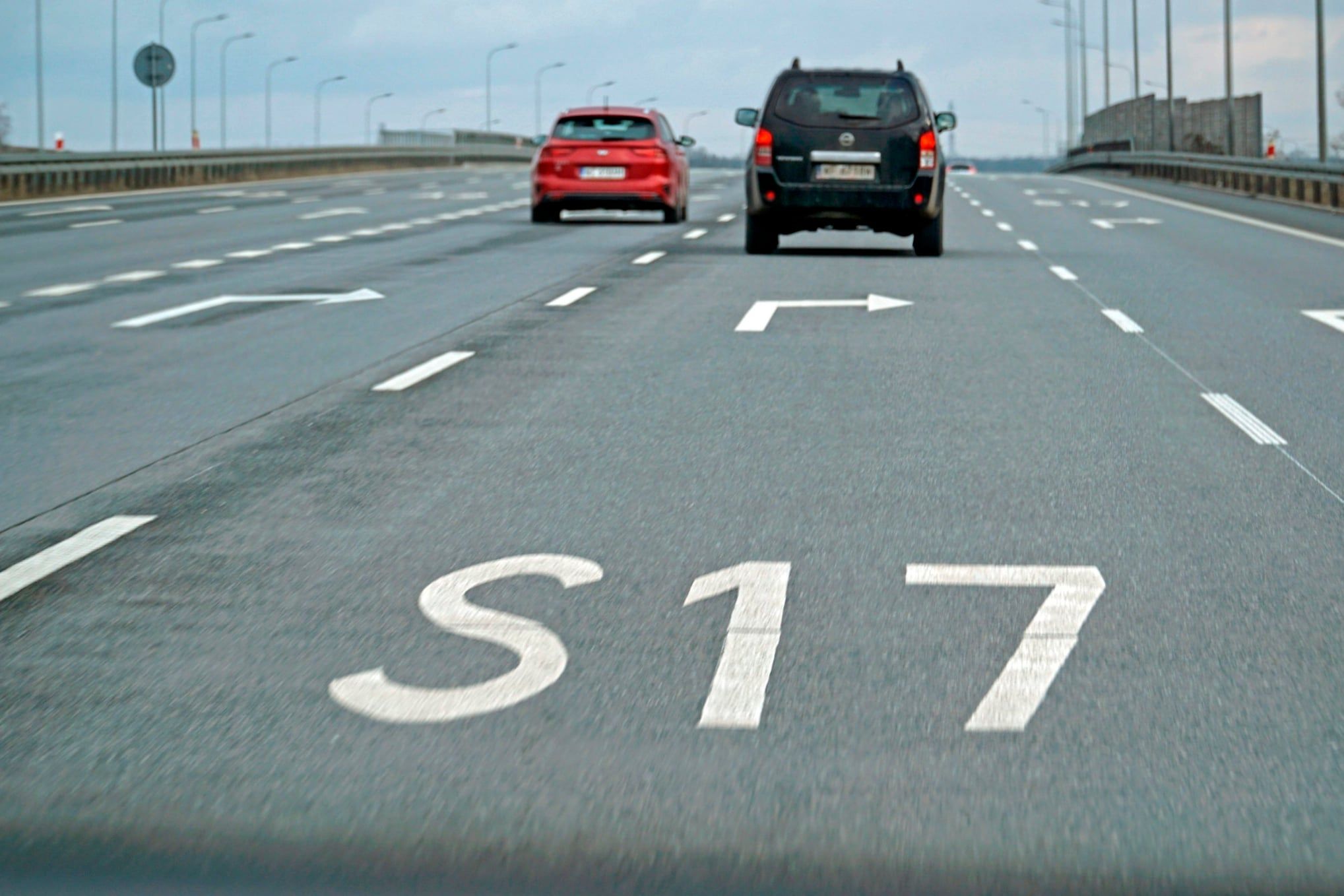 Warsaw,,Poland,-,February,2nd,,2025,-,S17,Road,Marking