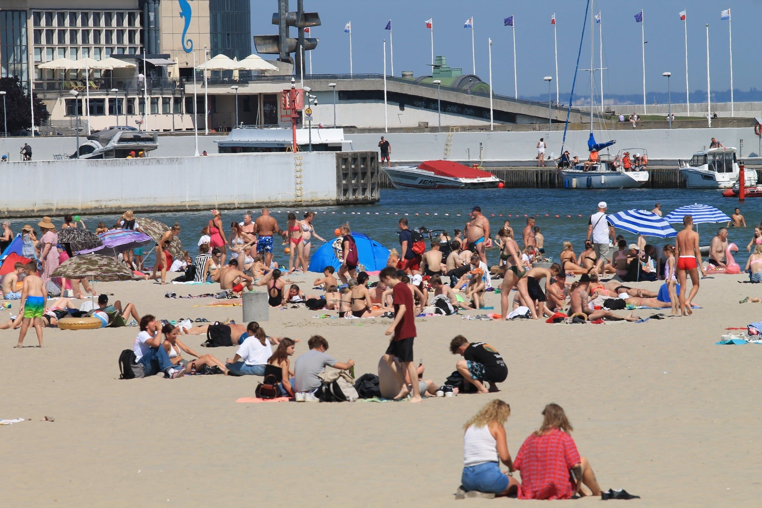 Ludzie na plaży