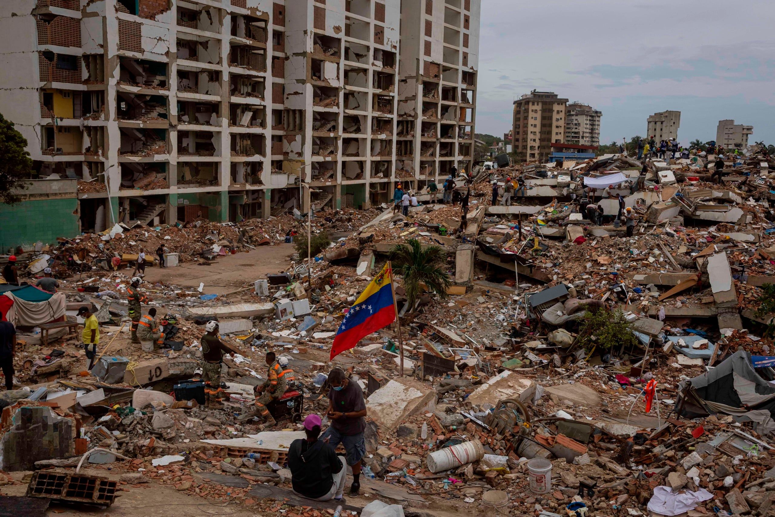 Search operations continue after the earthquakes in Venezuela