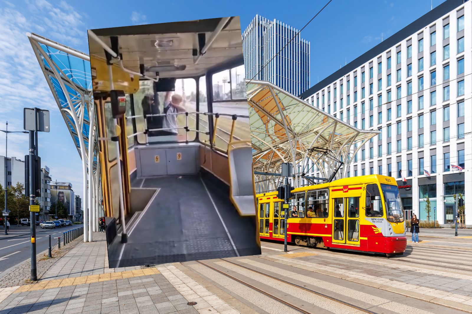Łódź. Chłopcy uczepili się tramwaju