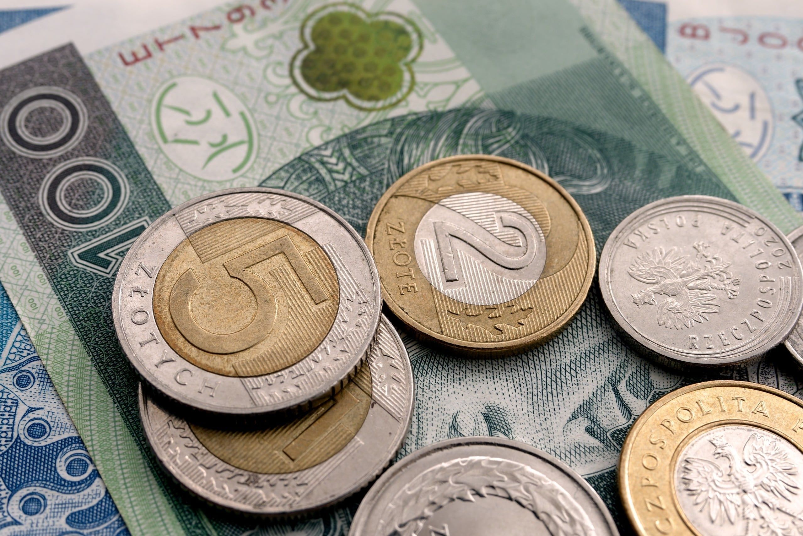 Polish,Money,And,Currency,,Coins,,Banknotes,,Zloty,,Pln,,Top,View,