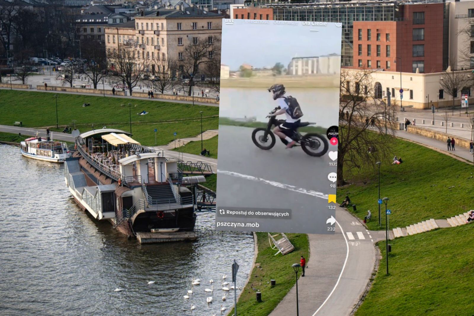 Kraków. Szalony rajd za kierownicą jednośladu.