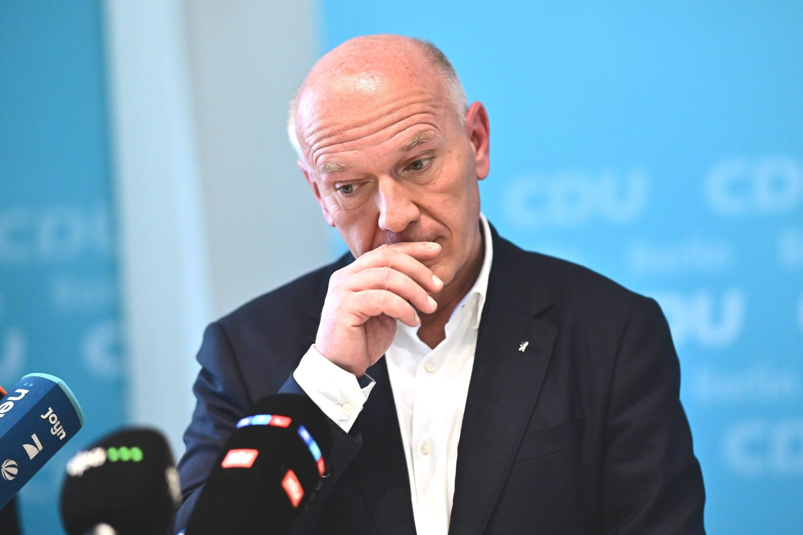 Berlin Governing Mayor Kai Wegner press conference in Berlin