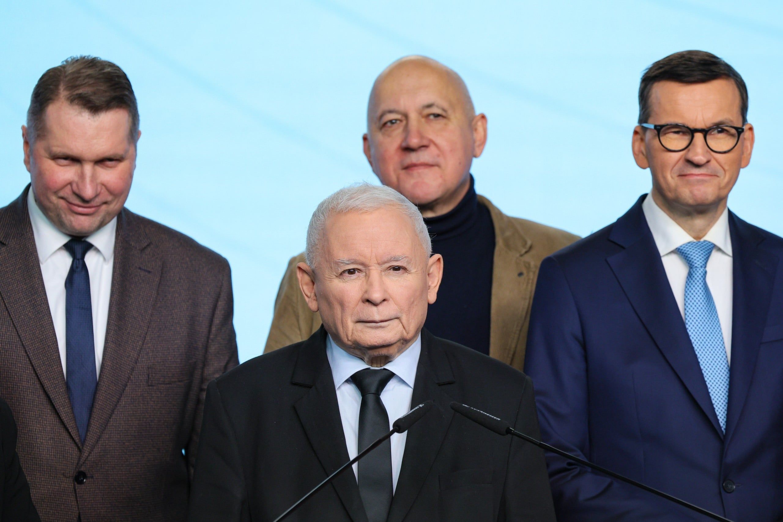 Jarosław Kaczyński, Mateusz Morawiecki, Joachim Brudziński, Przemysław Czarnek