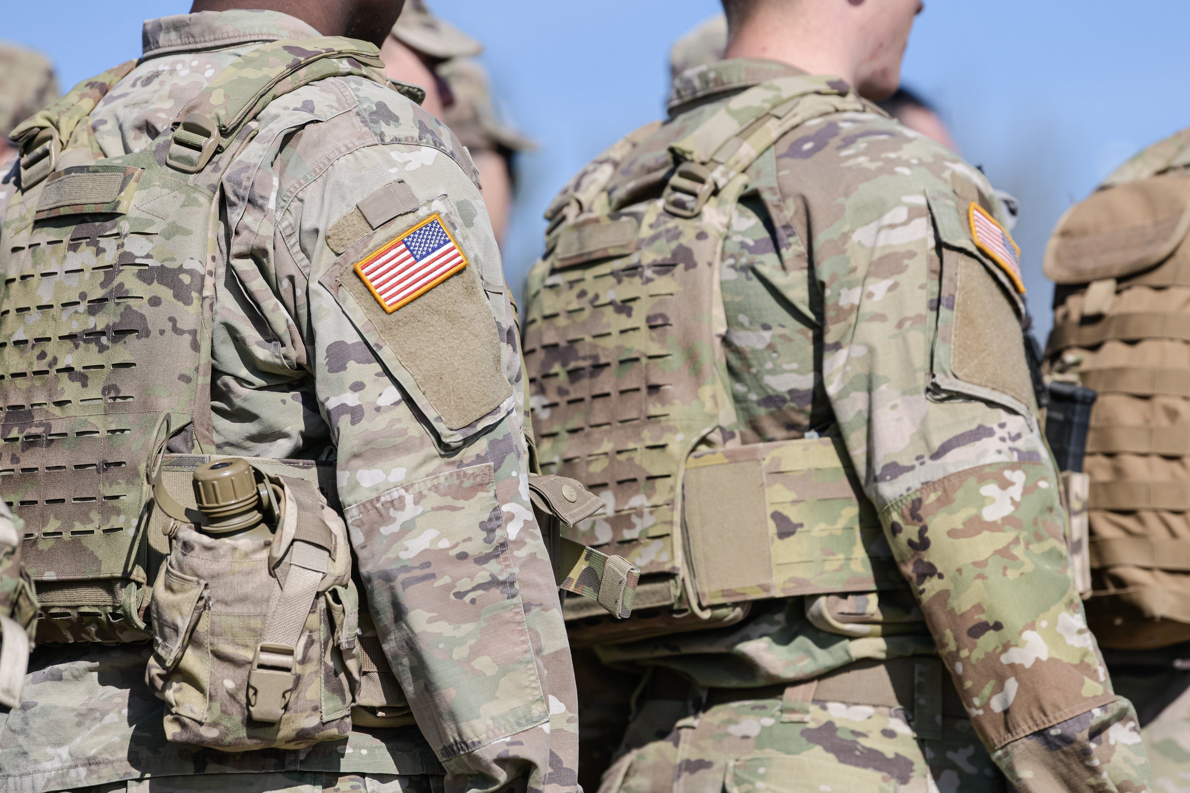 Detail,View,Of,The,Us,Army,Uniform,Worn,By,Soldiers