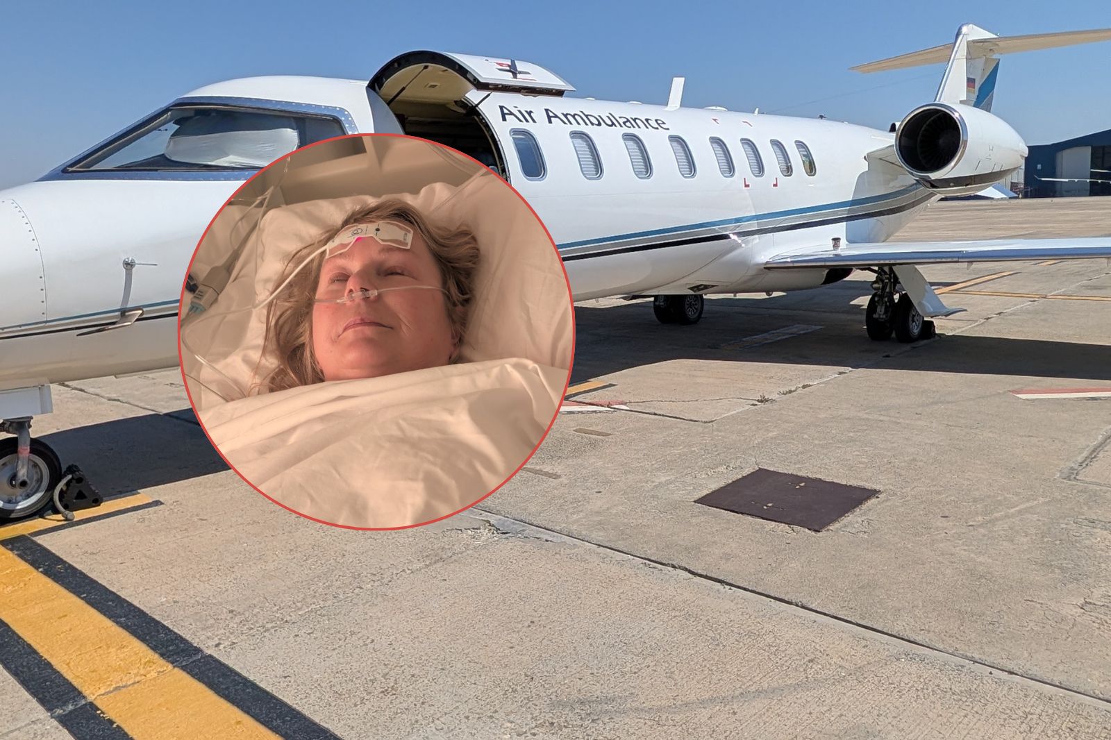 Pani Janina wróciła z Cypru do Polski na pokładzie karetki powietrznej (Air Ambulance)