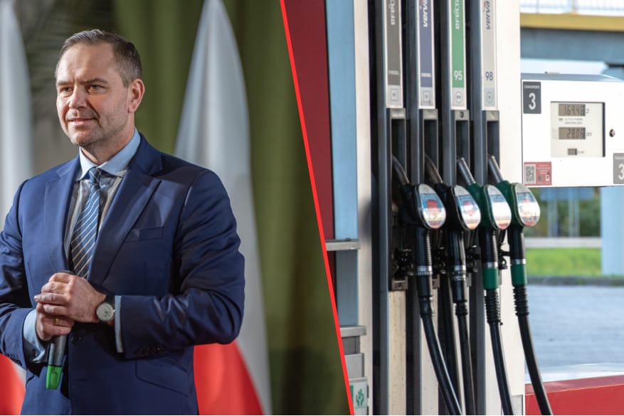 Karol Nawrocki i stacja paliw