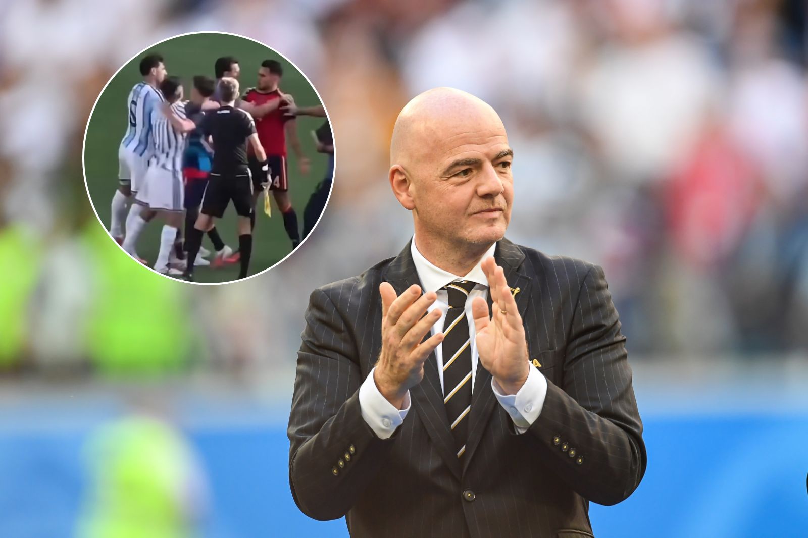 Gianni Infantino i piłkarze