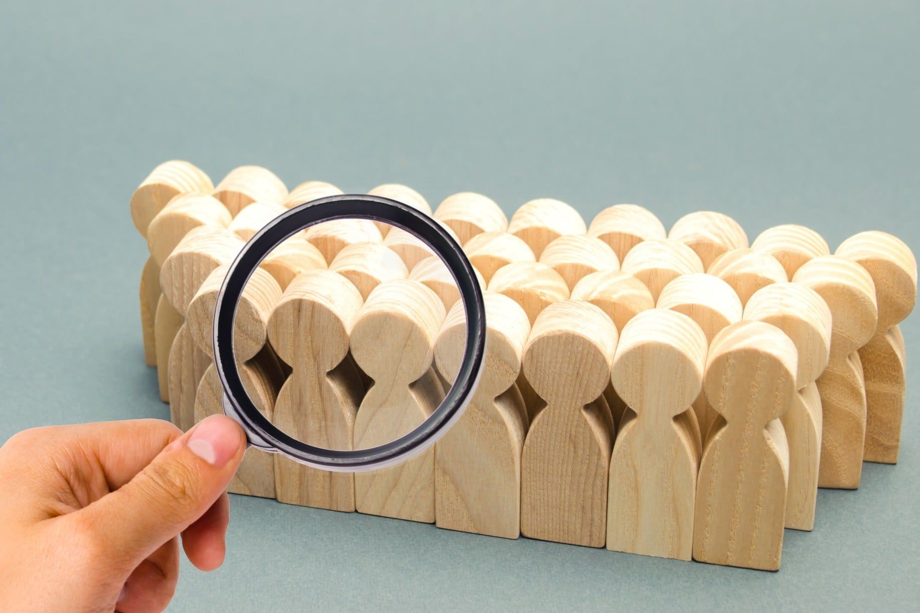 The,Crowd,Of,Wooden,Figures,Of,People.,Concept,Of,Business