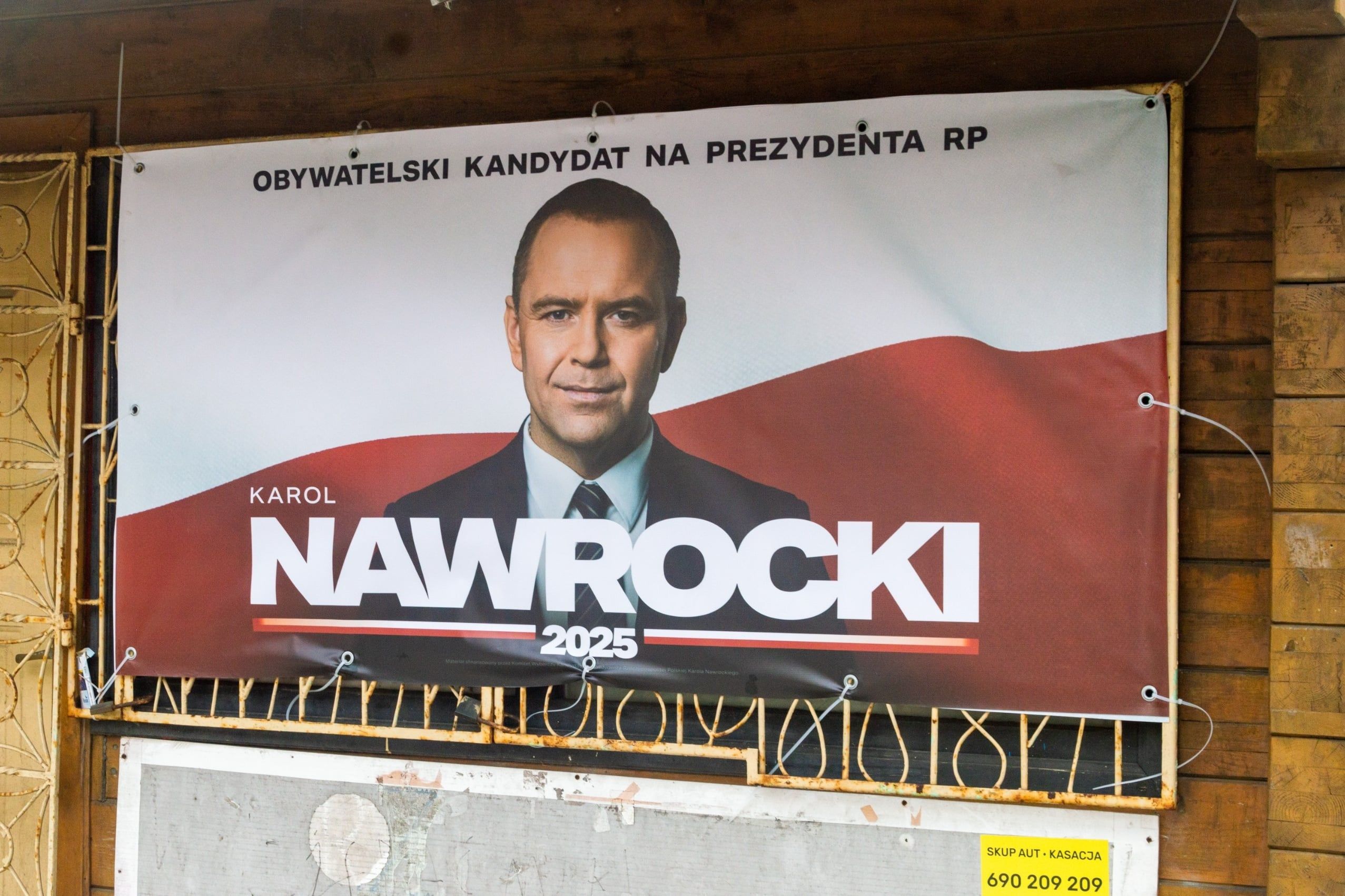 Plakat wyborczy Karola Nawrockiego z wyborów prezydenckich 2025 r.
