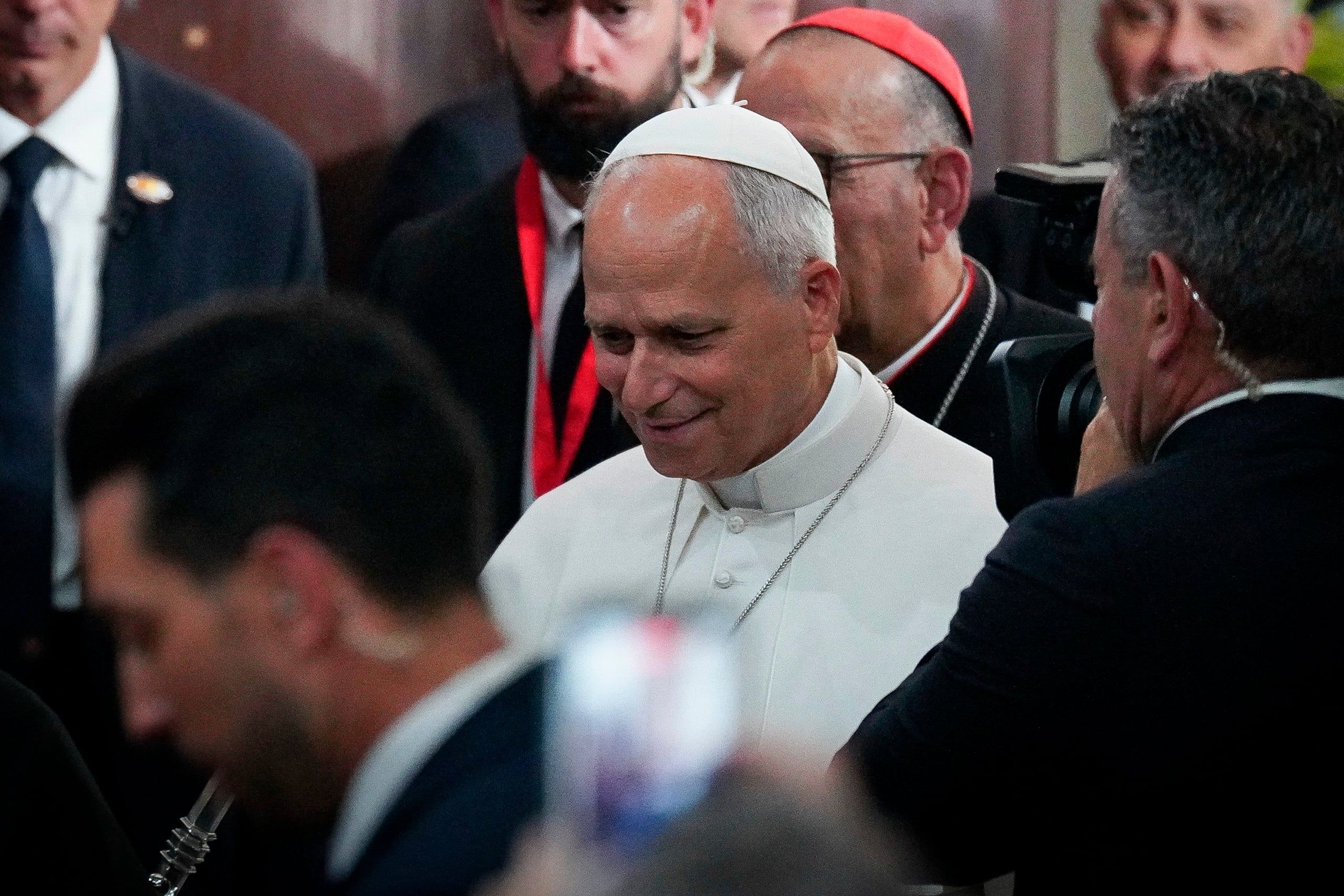 Pope,Leo,Xiv,During,Various,Events,In,Central,Barcelona,On