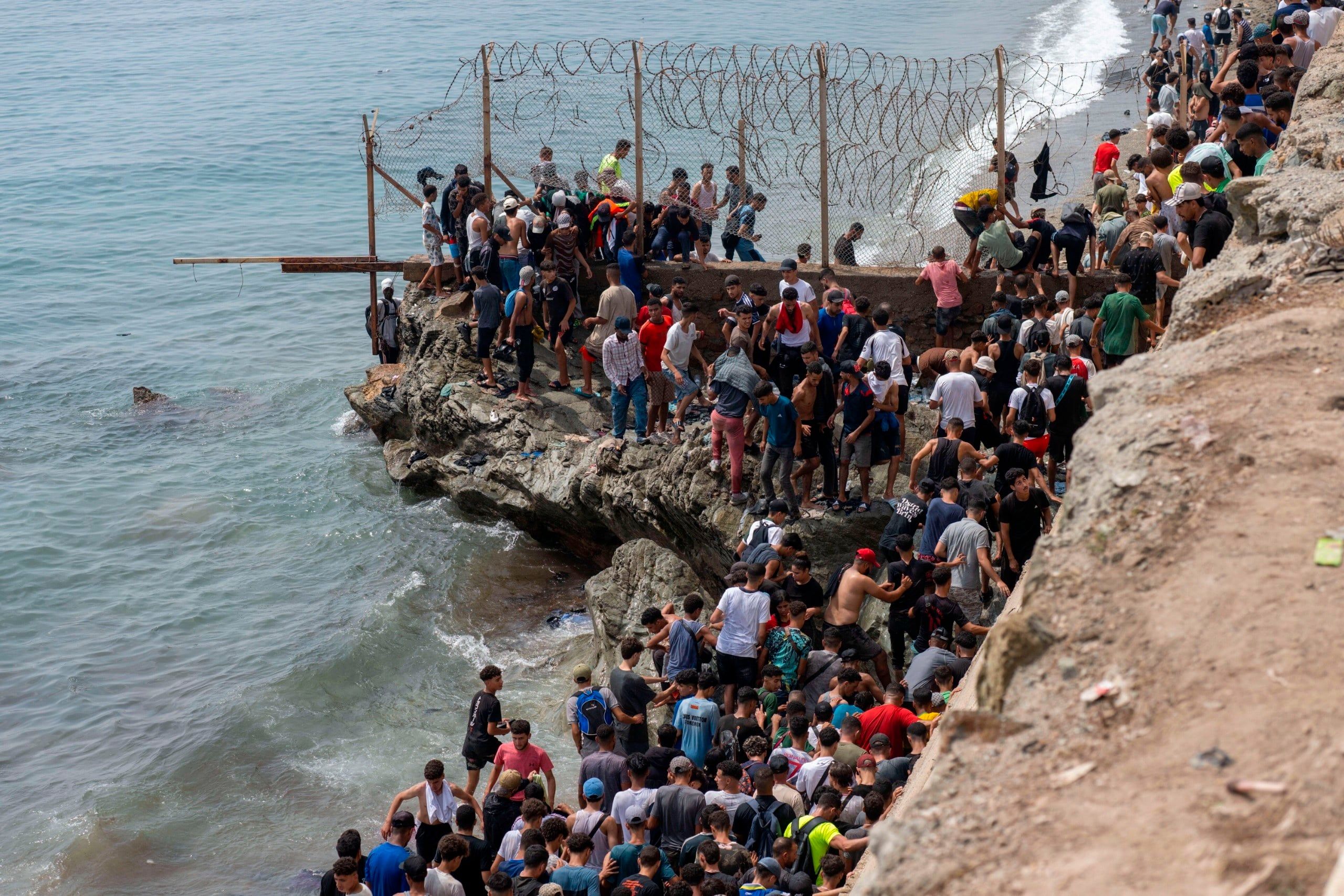 Migrant crossings surge at Morocco-Ceuta border