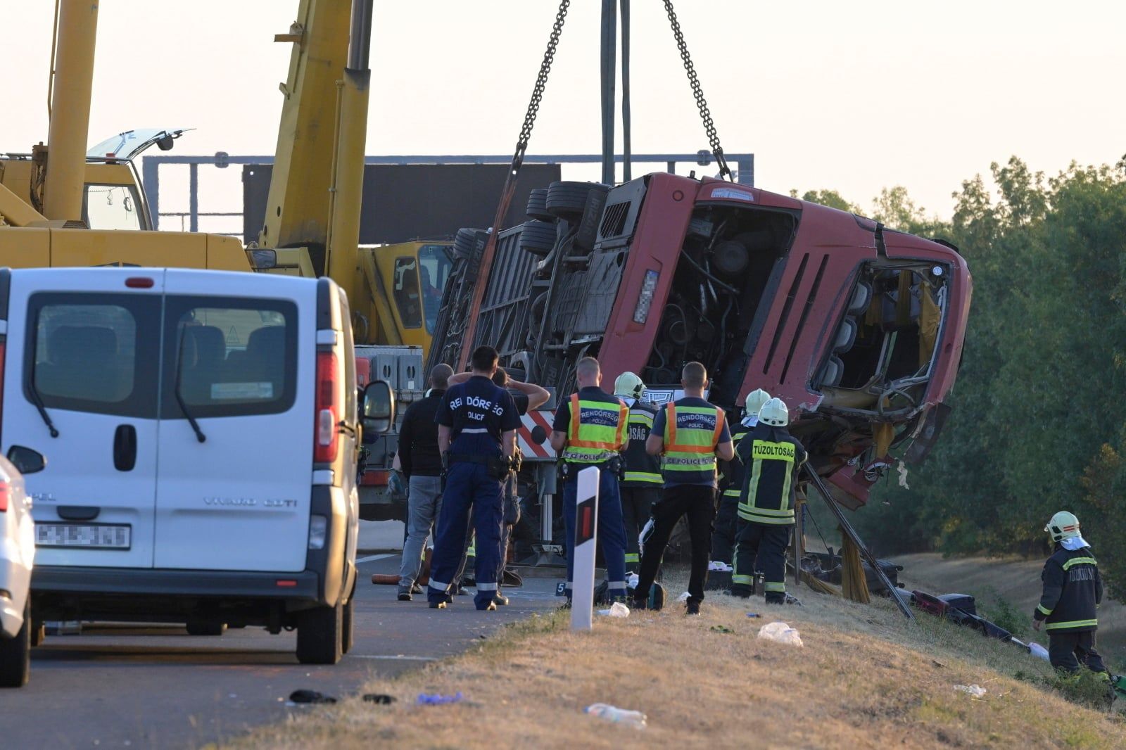 Tourist bus accident in Hungary