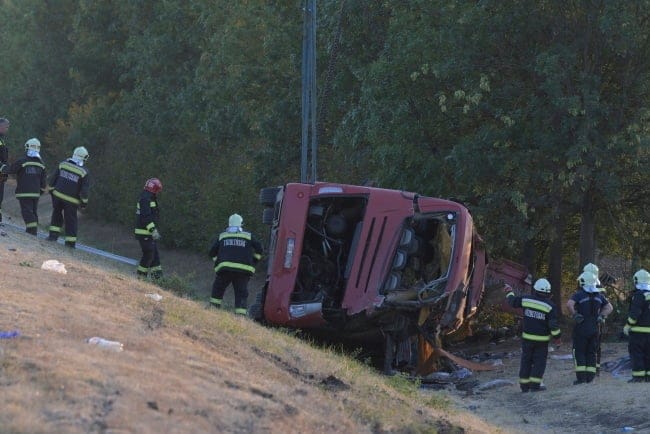 Tourist bus accident in Hungary
