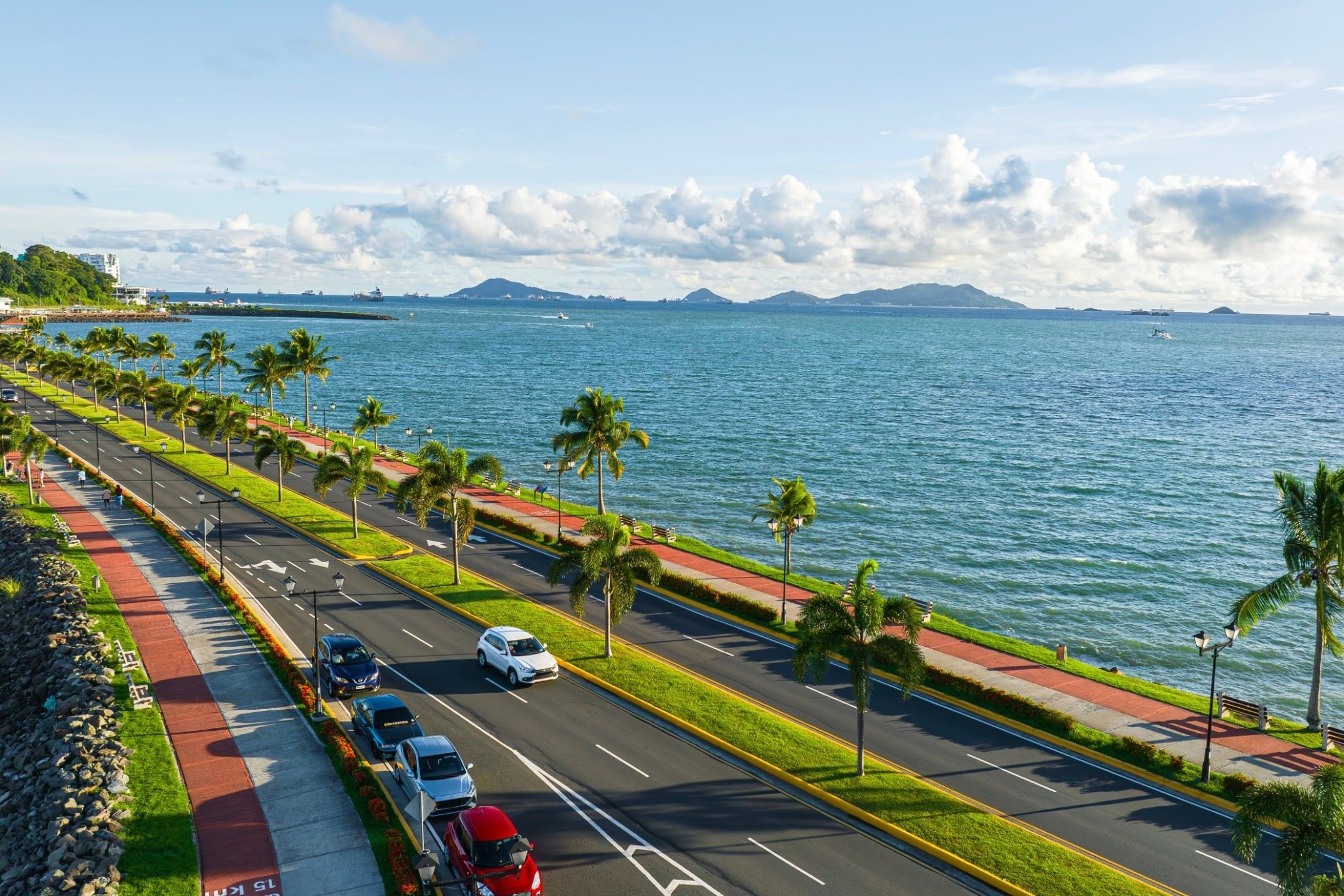 Aerial,View,Of,Panama,,Cosway,,Amador,,Camineria,,Bridge,Of,The