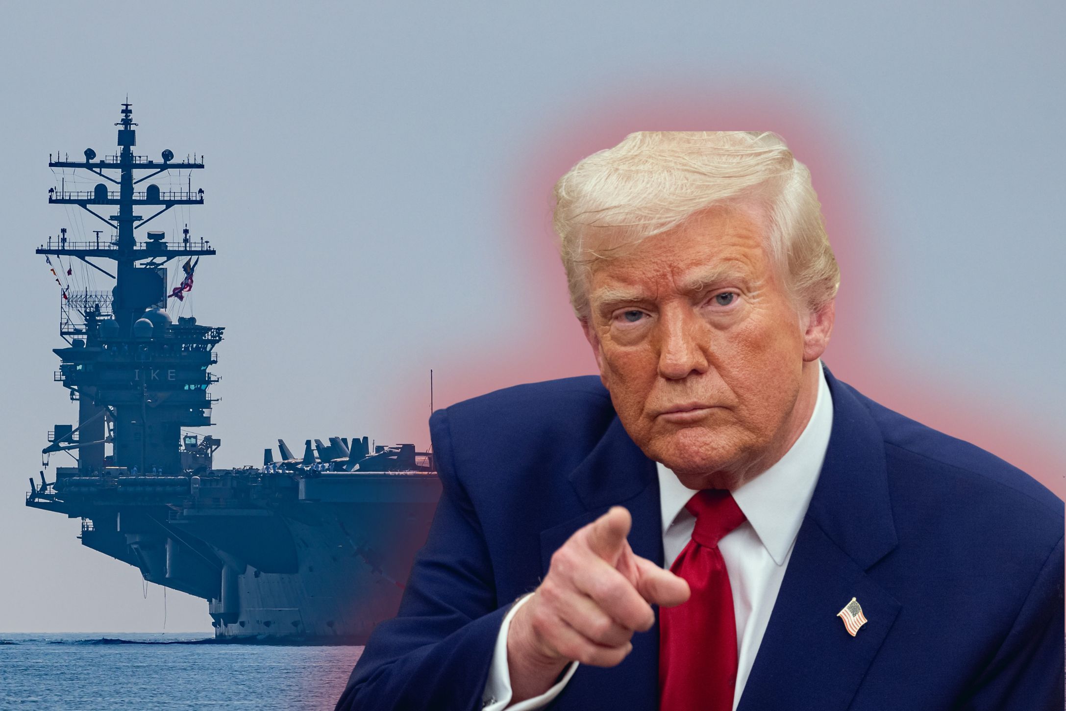 Donald Trump, lotniskowiec USS Dwight D Eisenhower