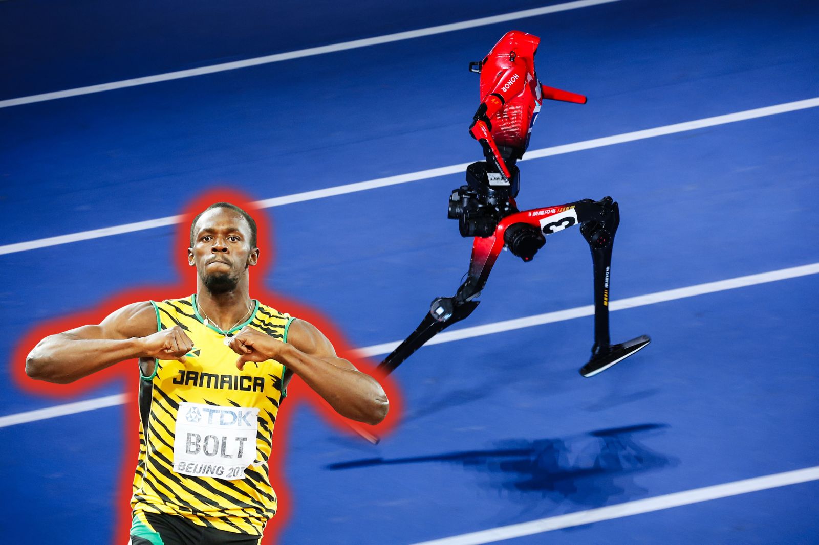 Usain Bolt, robot.