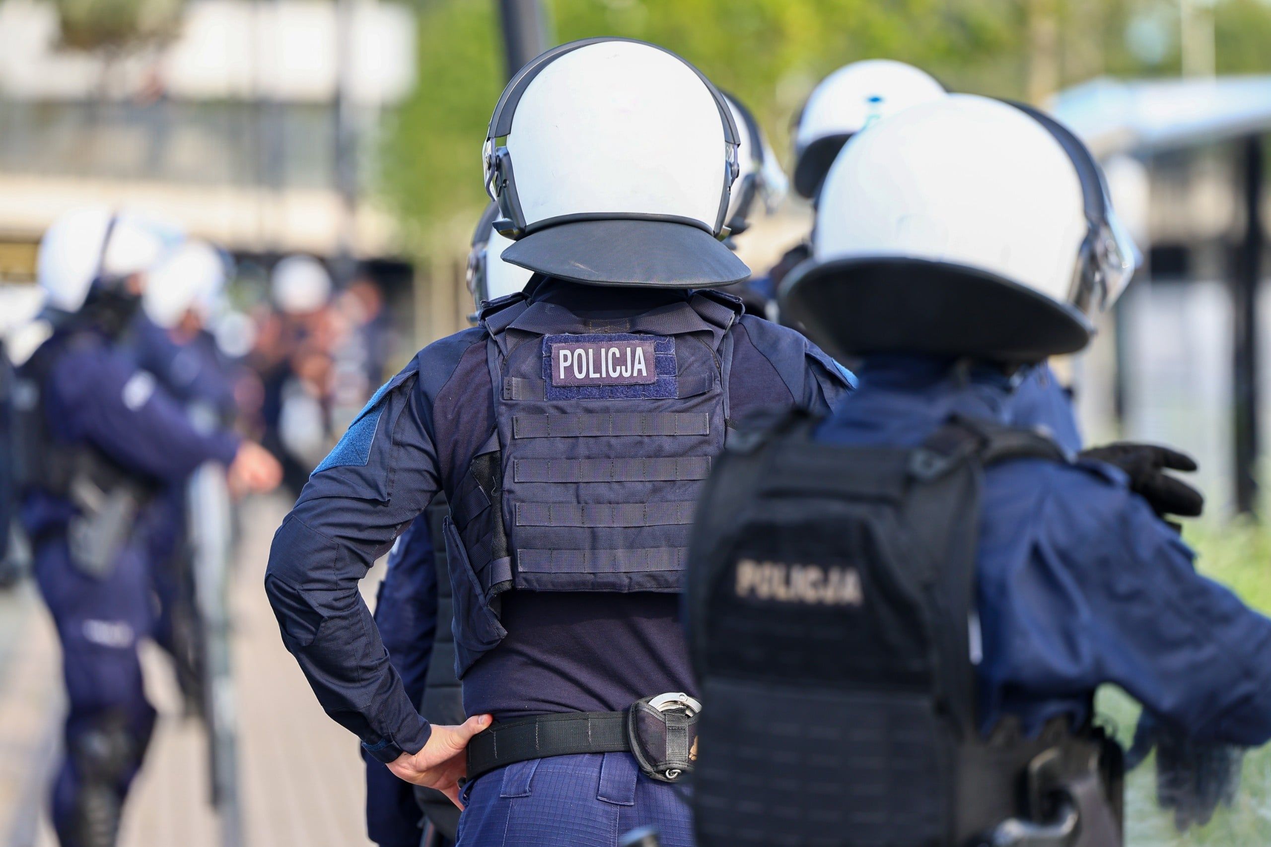 10.31.2025,Wroclaw,,Poland,,A,Riot,Policeman,Wearing,A,Helmet,On