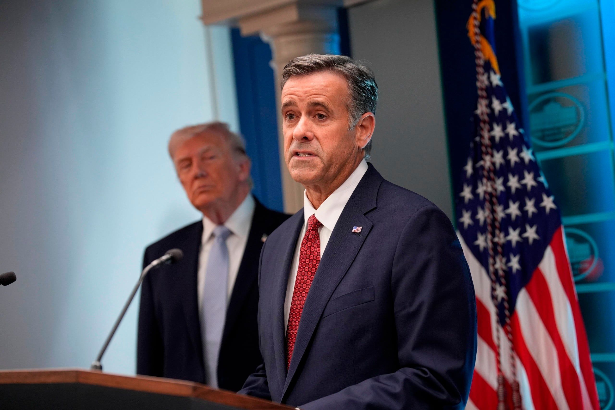 US president and secretary of defense brief media on Iran